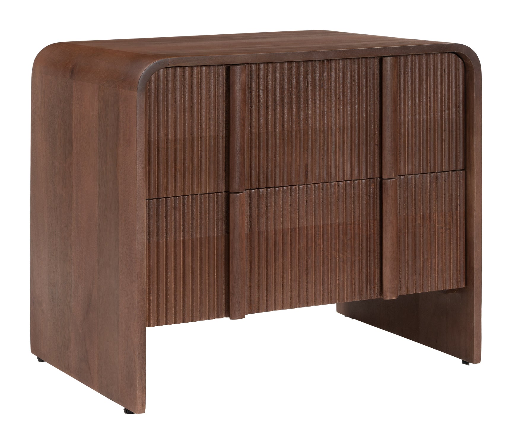 Calipso Walnut Nightstand - Ornate Home