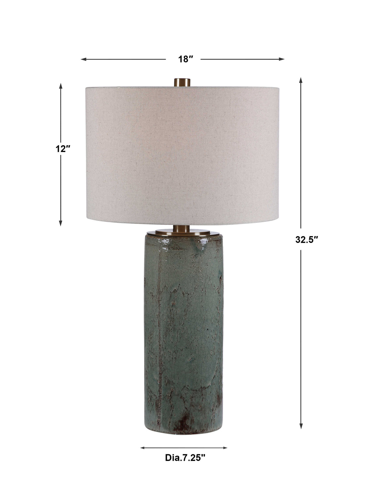 Callais Crackled Aqua Table Lamp - Ornate Home