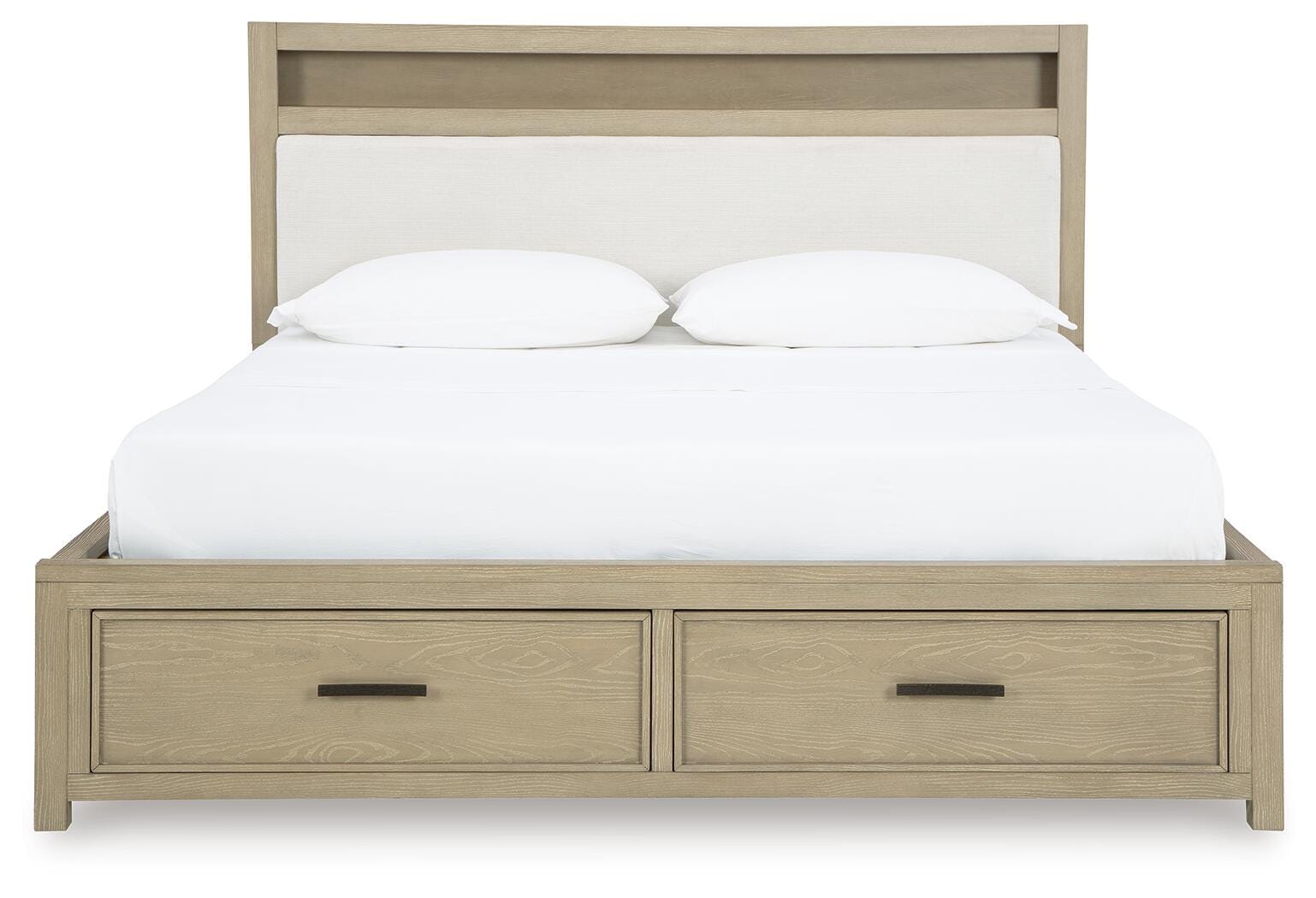 Calmoro Gray California King Bookcase Bed - Ornate Home