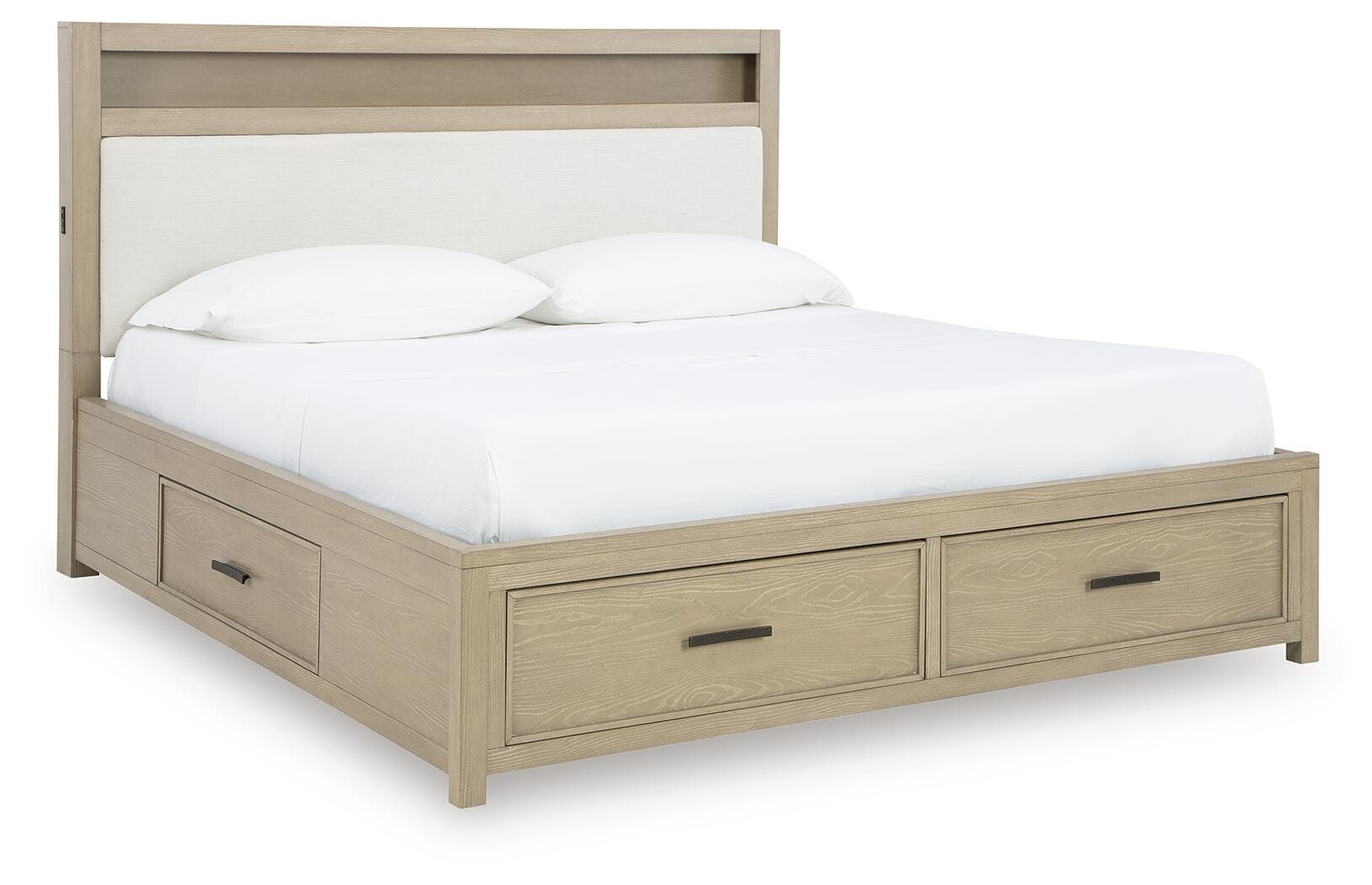 Calmoro Gray King Bookcase Bed - Ornate Home