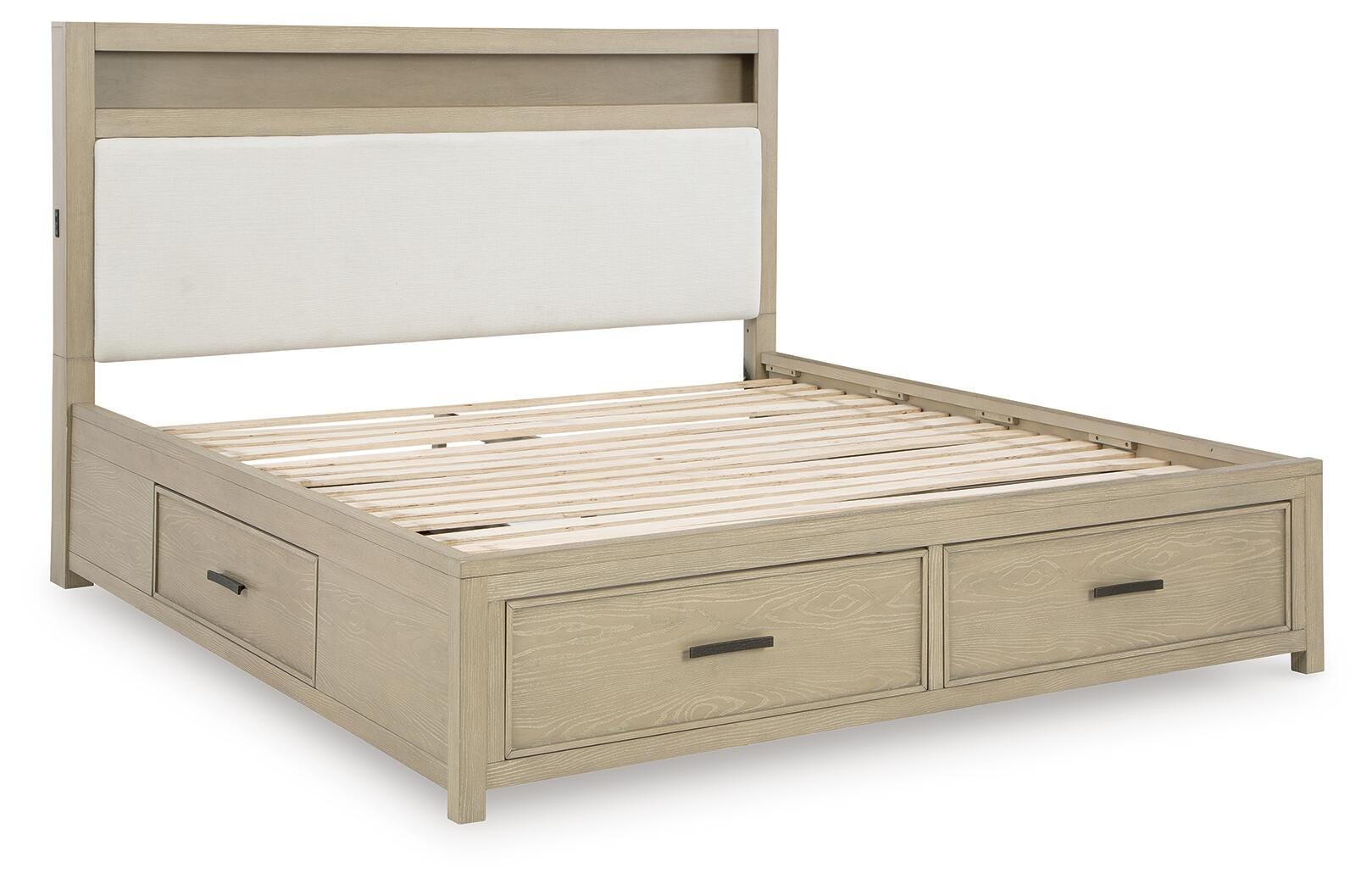 Calmoro Gray King Bookcase Bed - Ornate Home