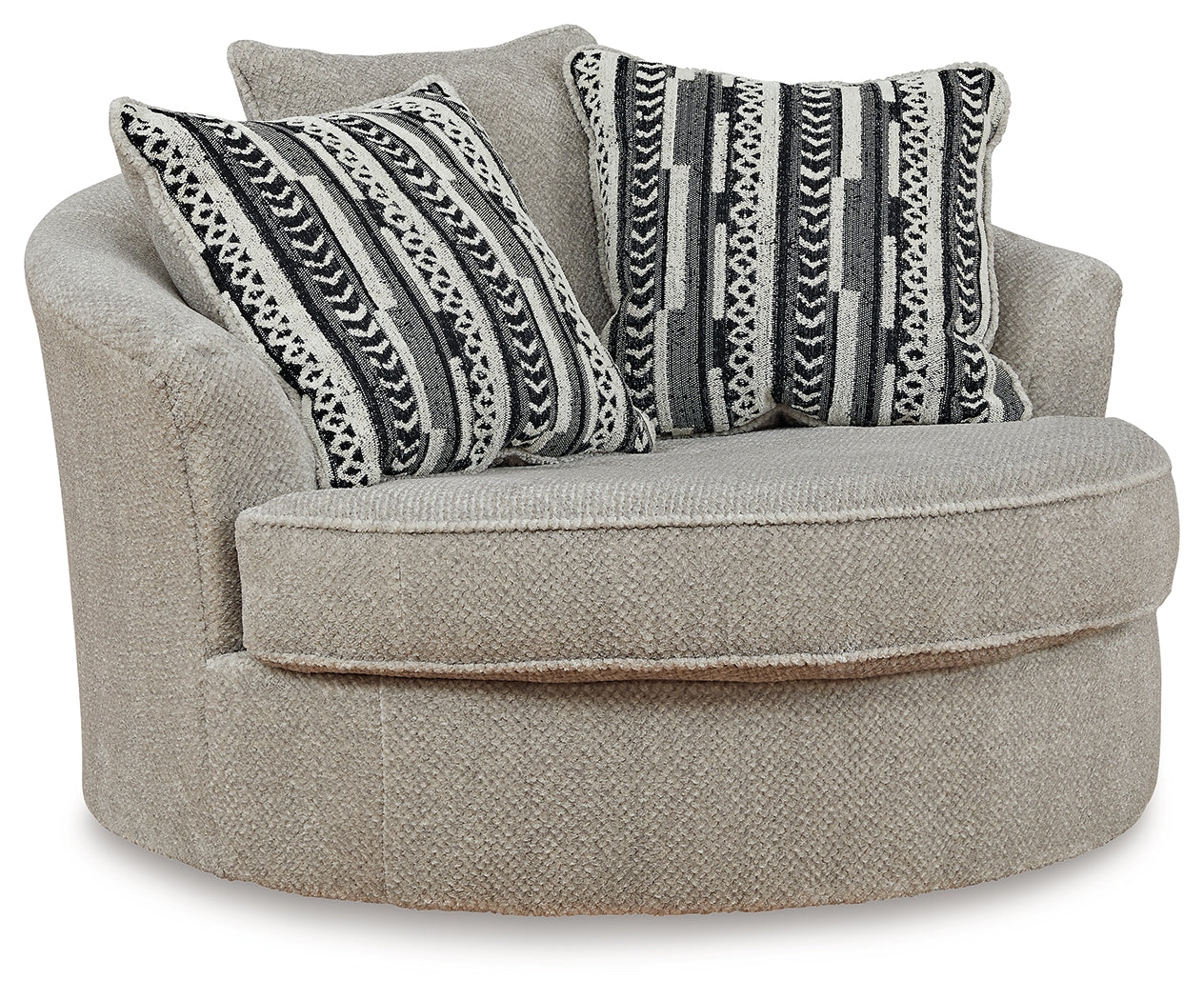 Calnita Sisal Oversized Swivel Accent Chair (Online Special Price) - Ornate Home