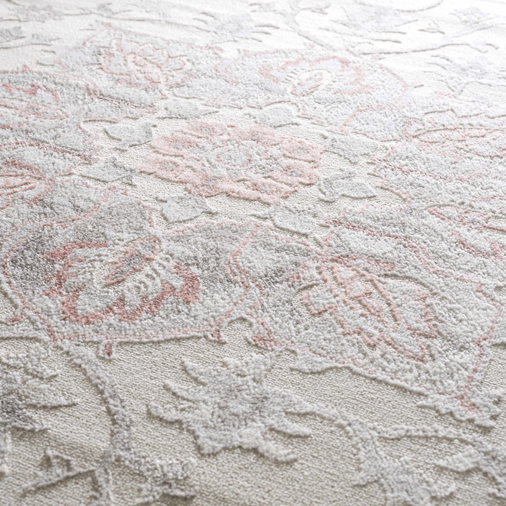 Calum Pink Floral Thick Area Rug - Clearance - Ornate Home