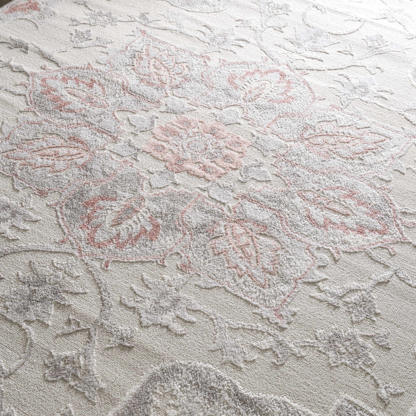 Calum Pink Floral Thick Area Rug - Clearance - Ornate Home