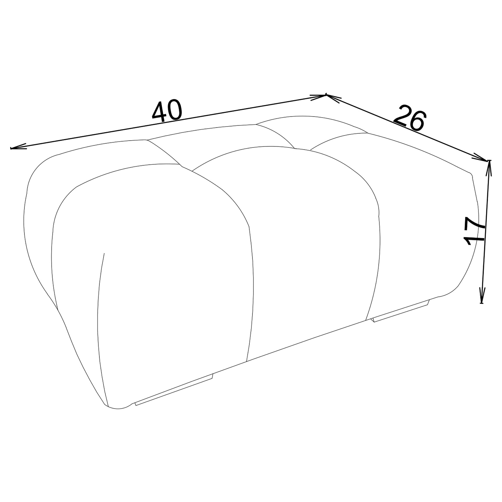 Camacho Amber Ottoman - Ornate Home