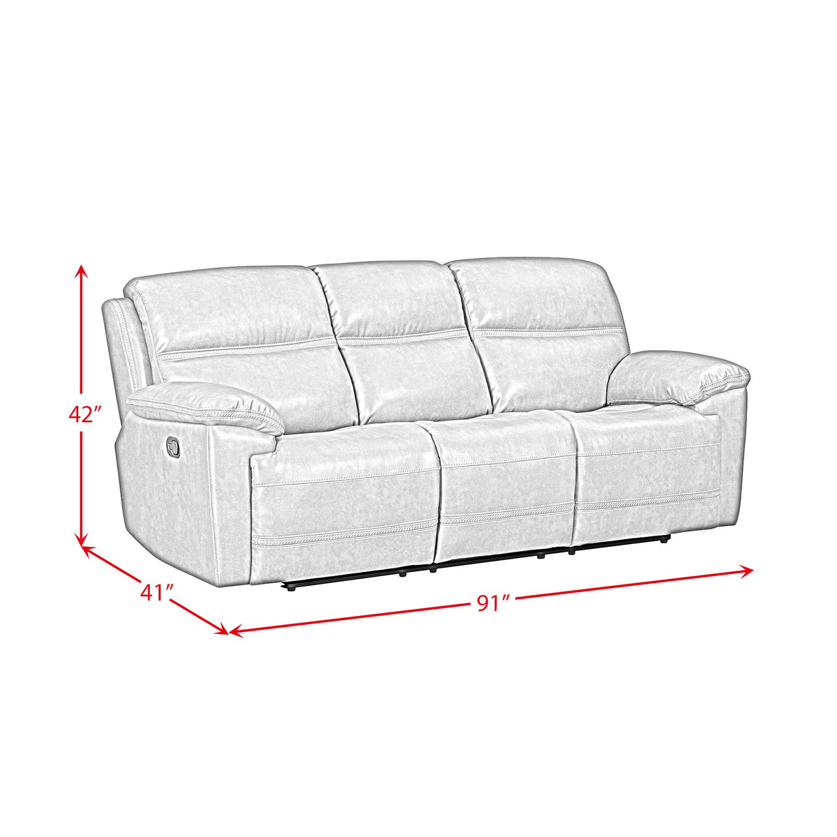 Camaro Nugget Grey 3-Piece Living Room Set - Ornate Home