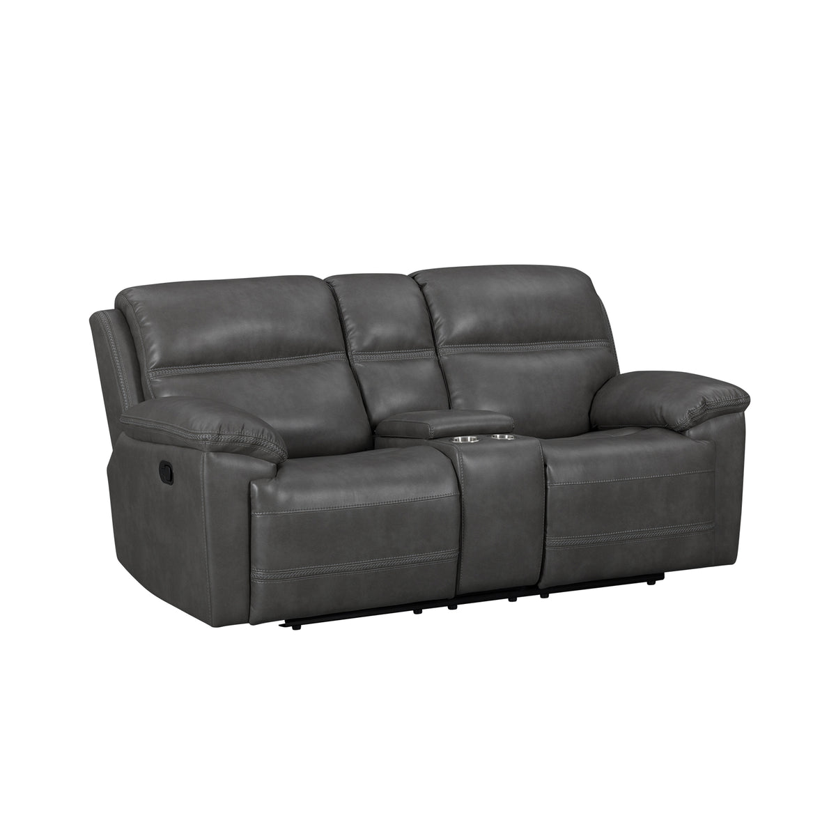 Camaro Nugget Grey Motion Loveseat with Console - Ornate Home
