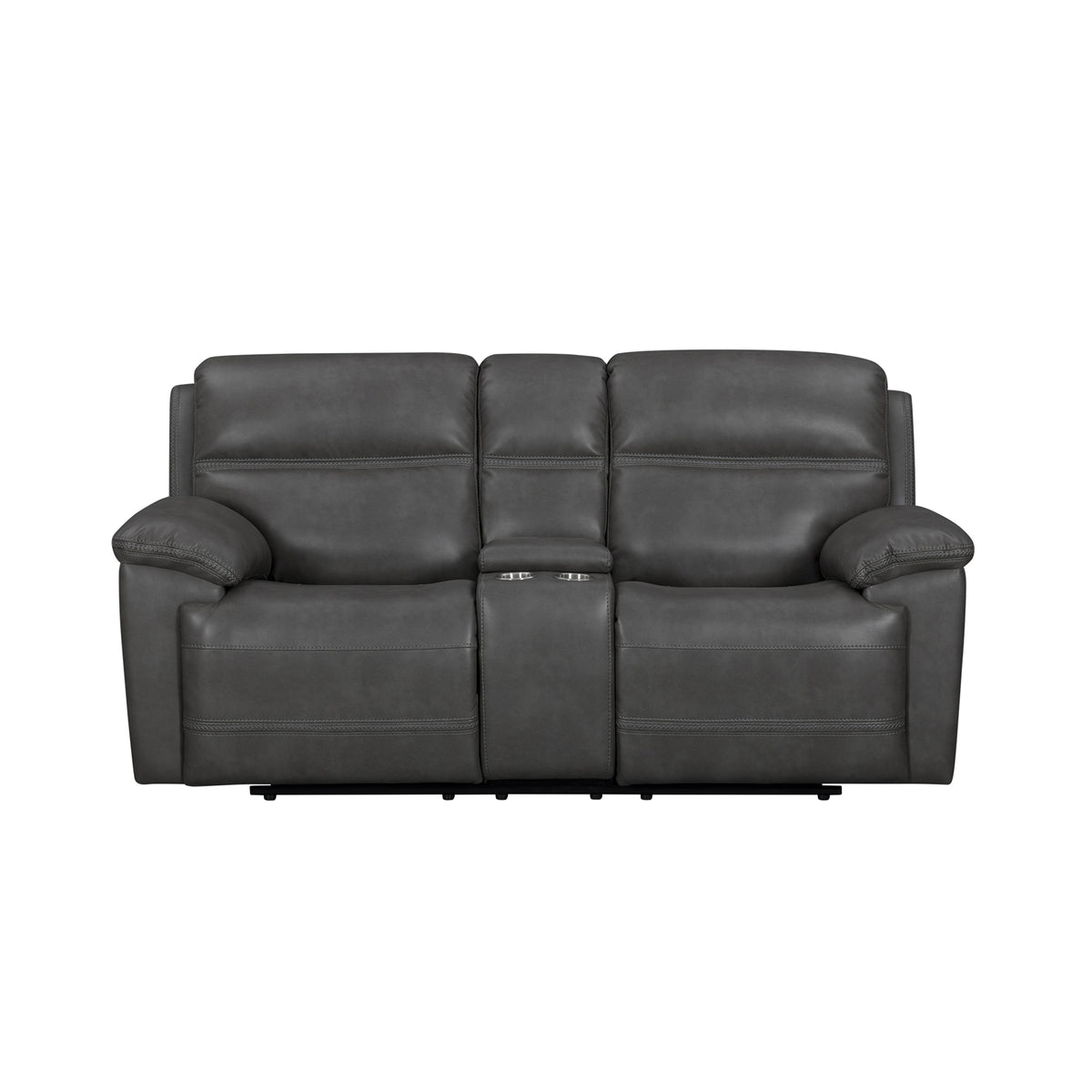 Camaro Nugget Grey Motion Loveseat with Console - Ornate Home