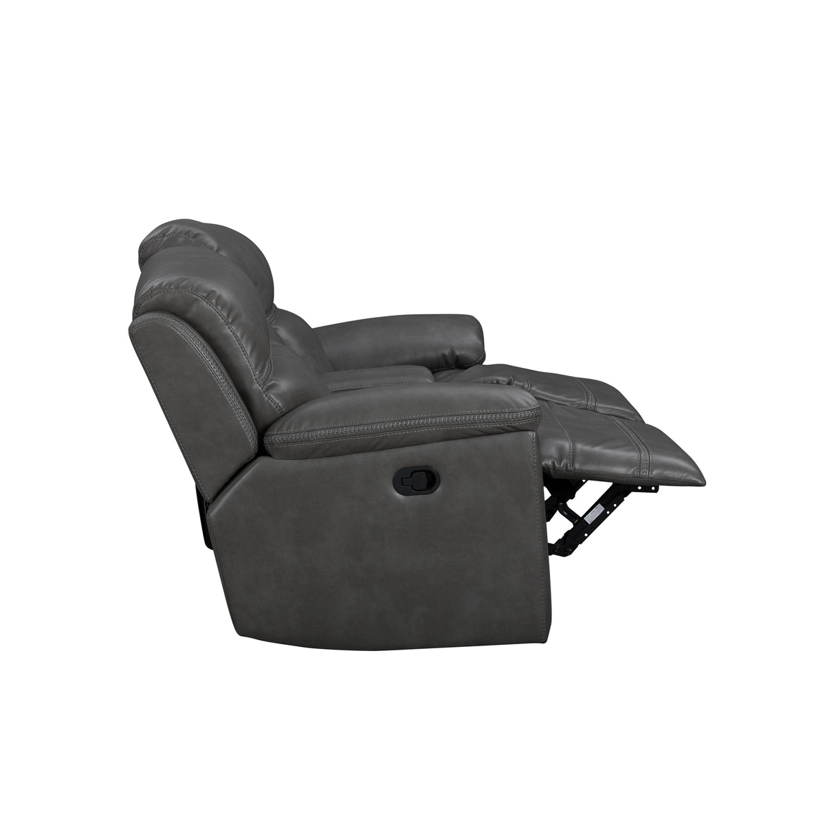 Camaro Nugget Grey Motion Loveseat with Console - Ornate Home