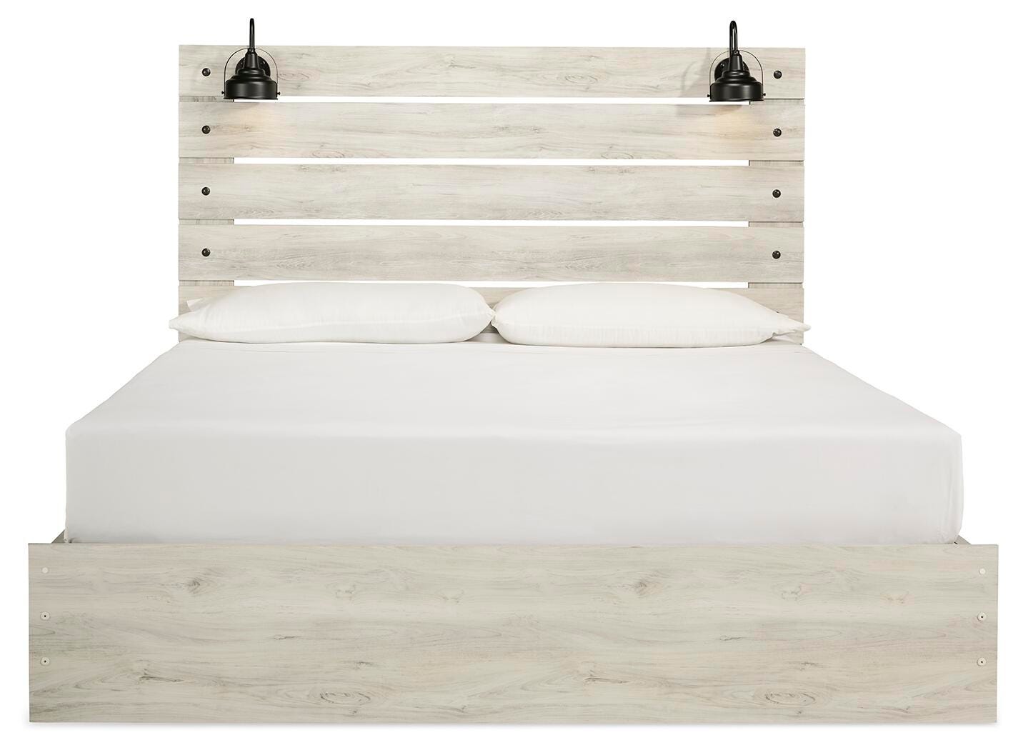 Cambeck Brown/Whitewash King Panel Storage Bed, Dresser and Nightstand - Ornate Home