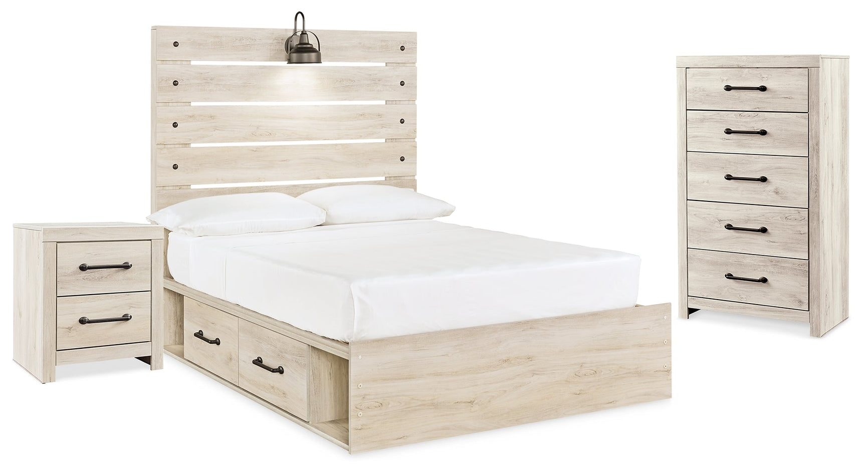 Cambeck Full Panel Bedroom Set with Storage, Chest and Nightstand (Online Special Price) - Ornate Home