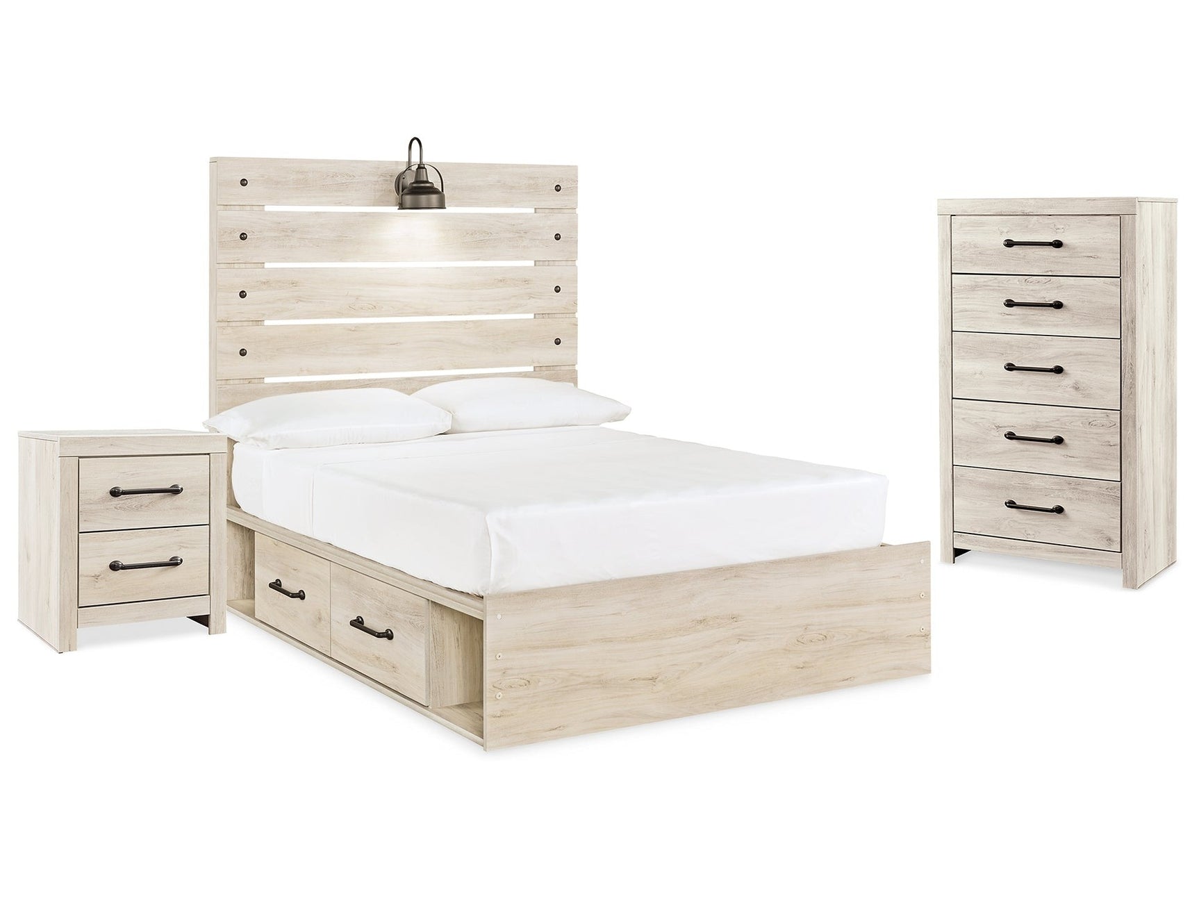 Cambeck Full Panel Bedroom Set with Storage, Chest and Nightstand - Ornate Home