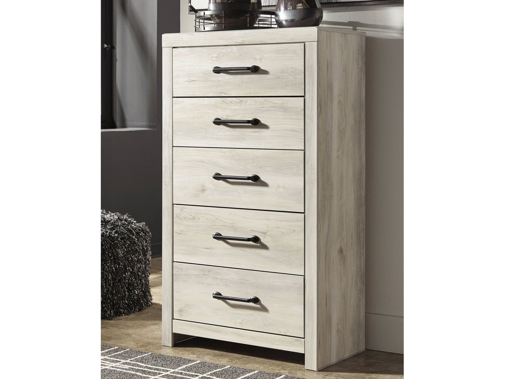 Cambeck Whitewash Chest of Drawers - Ornate Home