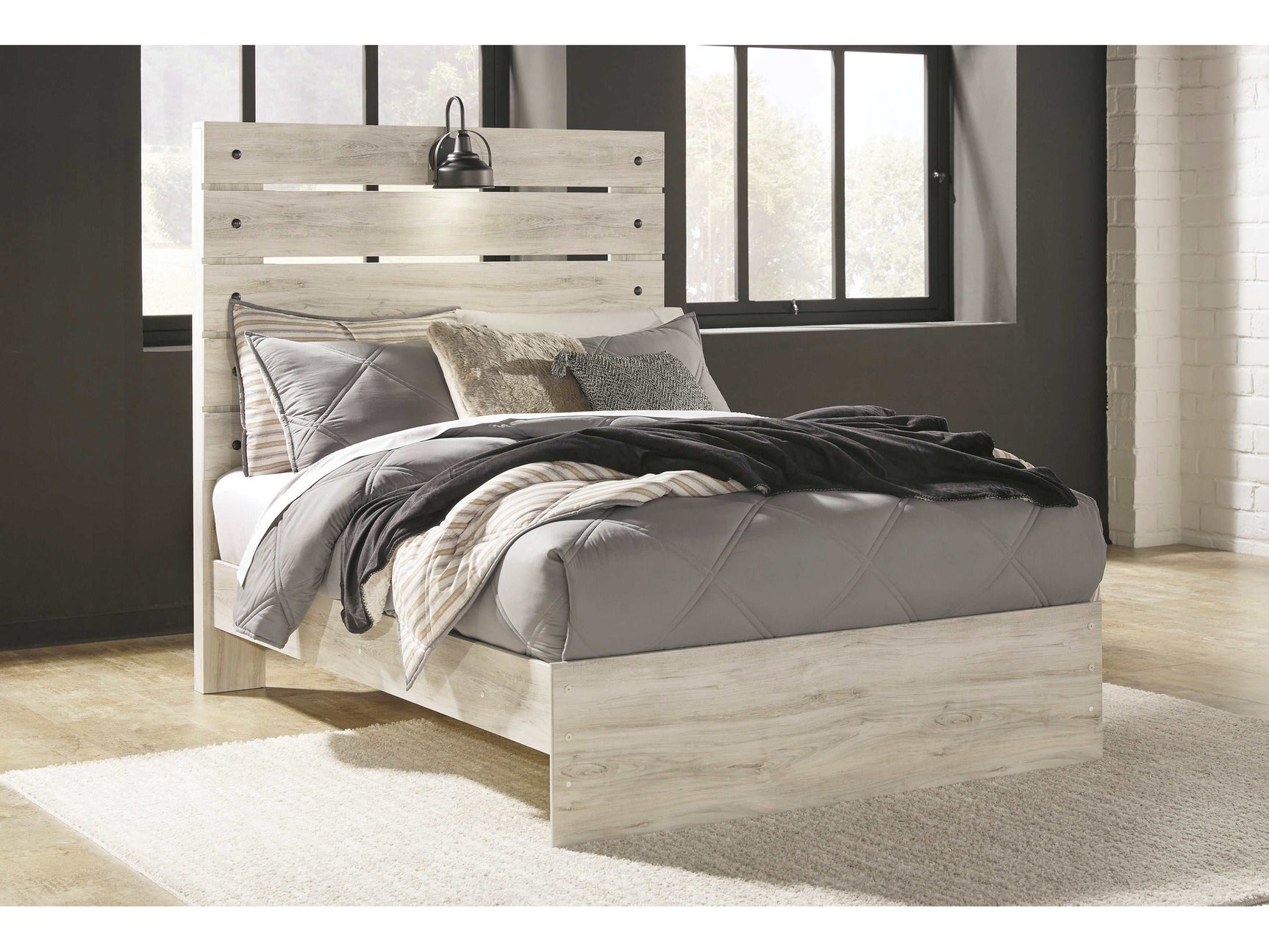 Cambeck Whitewash Full Panel Bed (Online Special Price) - Ornate Home
