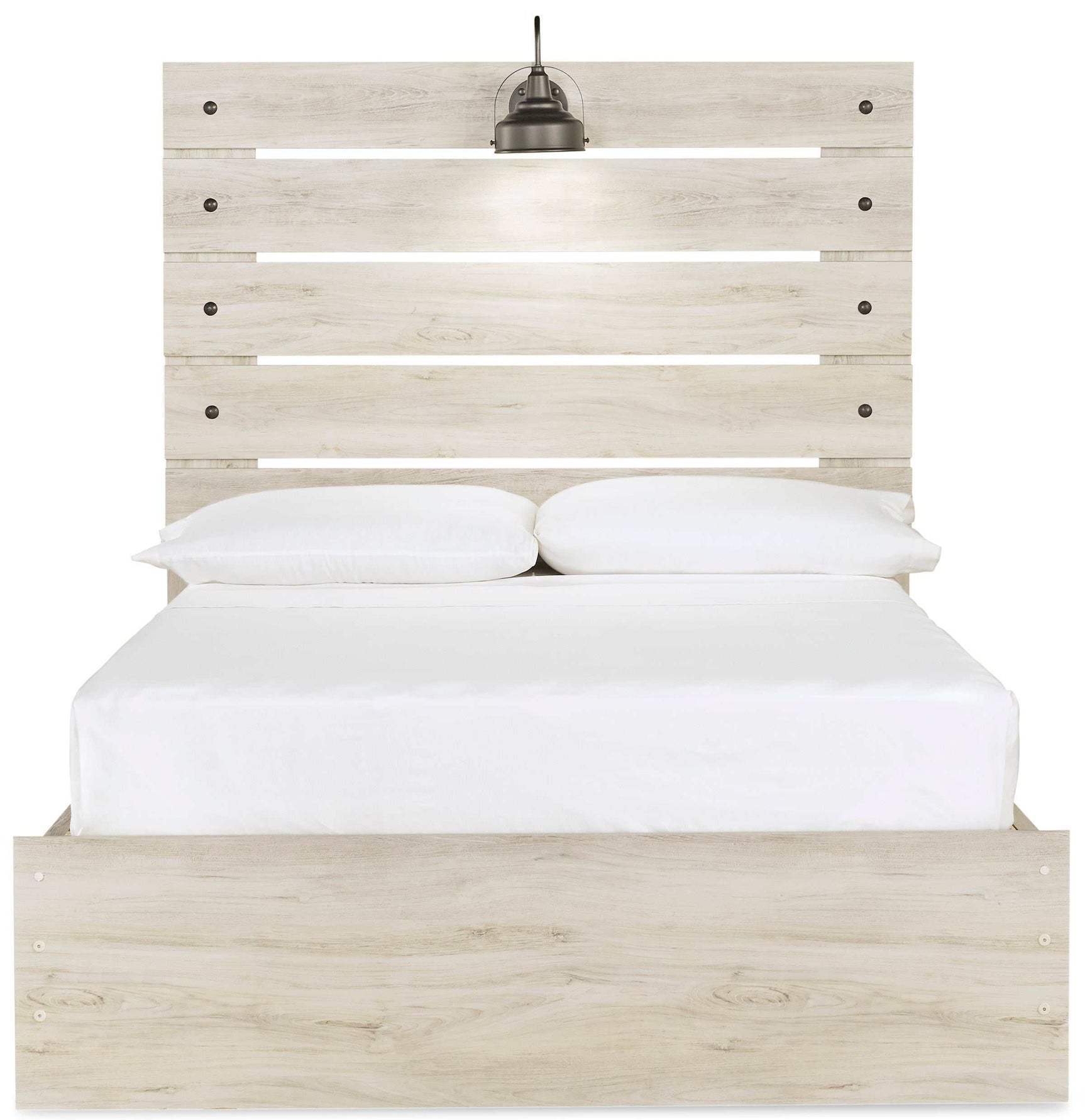 Cambeck Whitewash Full Panel Bed w/ 2 Storage Drawers (Online Special Price) - Ornate Home