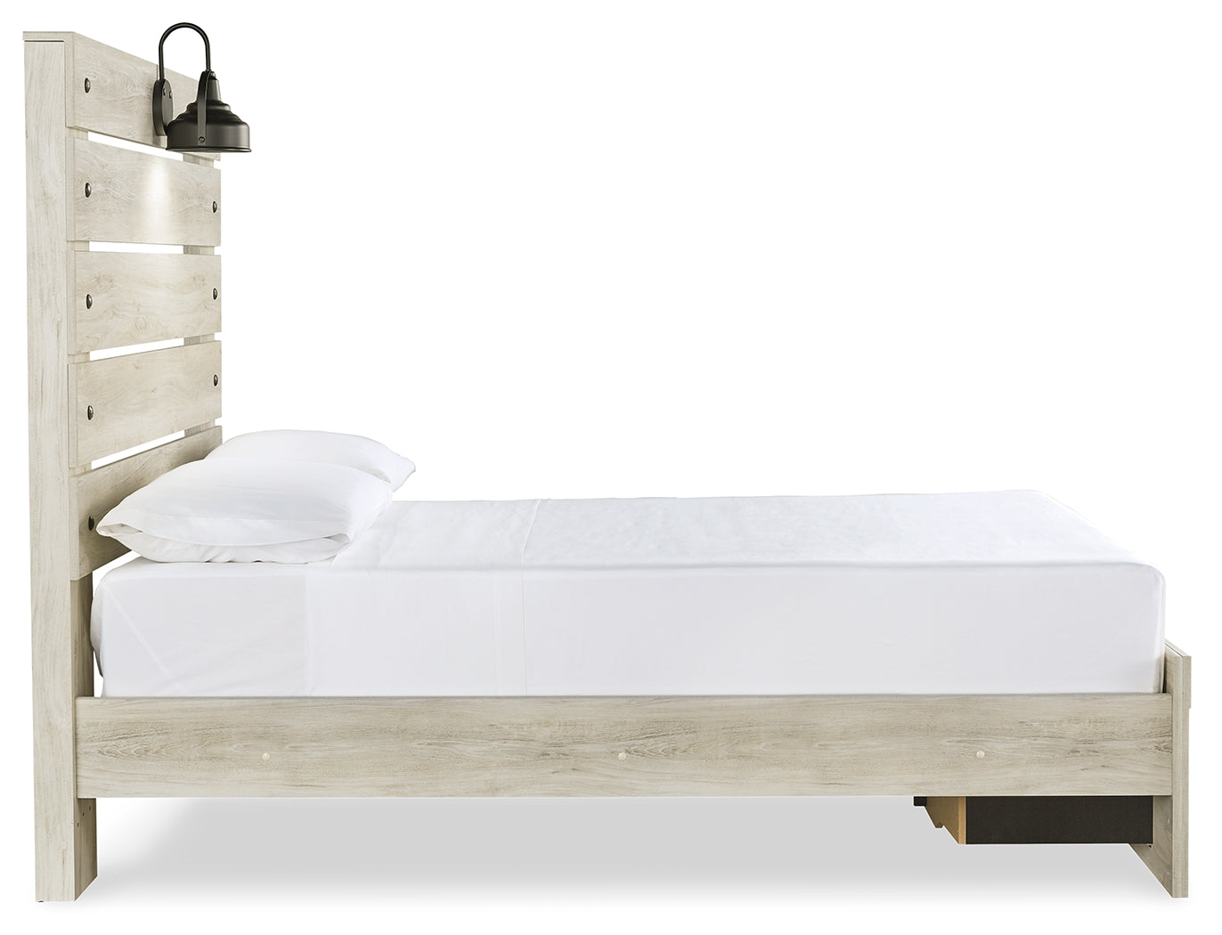 Cambeck Whitewash Full Panel Bed with 2 Storage Drawers (Online Special Price) - Ornate Home