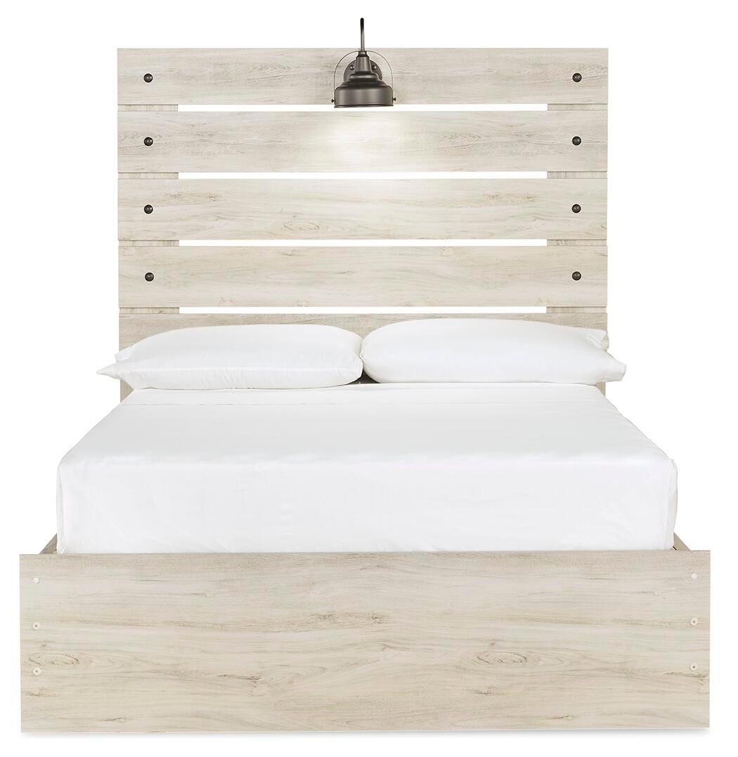 Cambeck Whitewash Full Panel Bed with Storage, Chest and Nightstand - Ornate Home