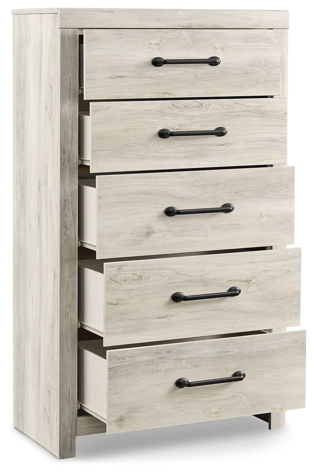 Cambeck Whitewash King Panel Storage Bed, Dresser, Mirror, Chest and Nightstand - Ornate Home