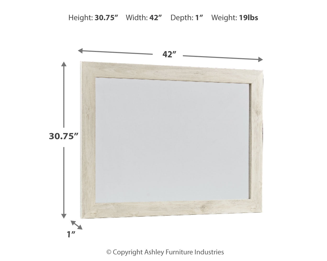 Cambeck Whitewash Mirror (Online Special Price) - Ornate Home