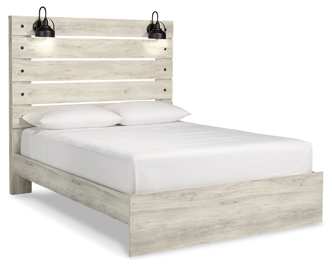 Cambeck Whitewash Queen Panel Bedroom Set with Dresser, Mirror, Chest and 2 Nightstands (Online Special Price) - Ornate Home