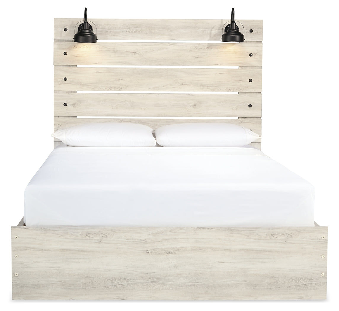 Cambeck Whitewash Queen Panel Bedroom Set with Storage, Dresser and 2 Nightstands (Online Special Price) - Ornate Home