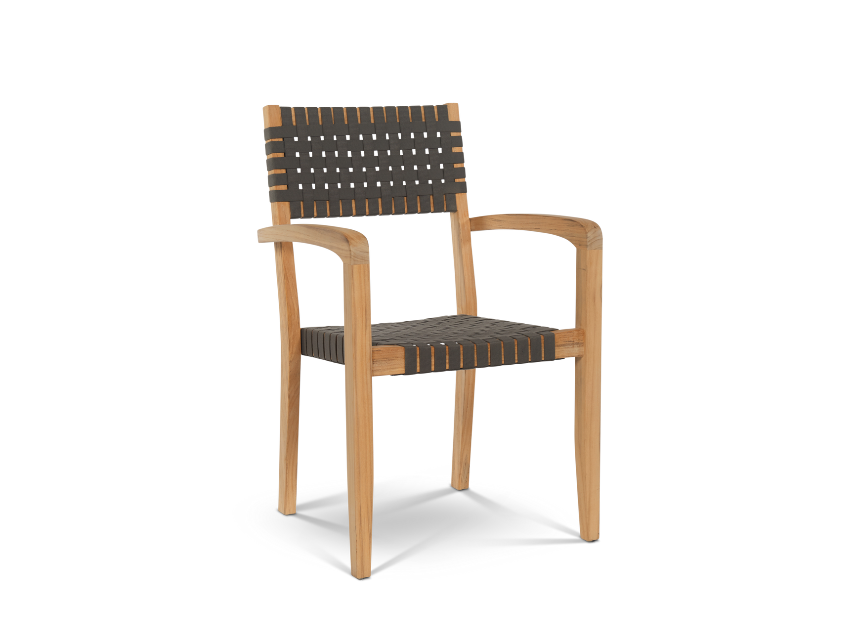 Cambria 7-Piece Rectangular Teak Black Outdoor Dining Set with Stacking Armchairs - Ornate Home