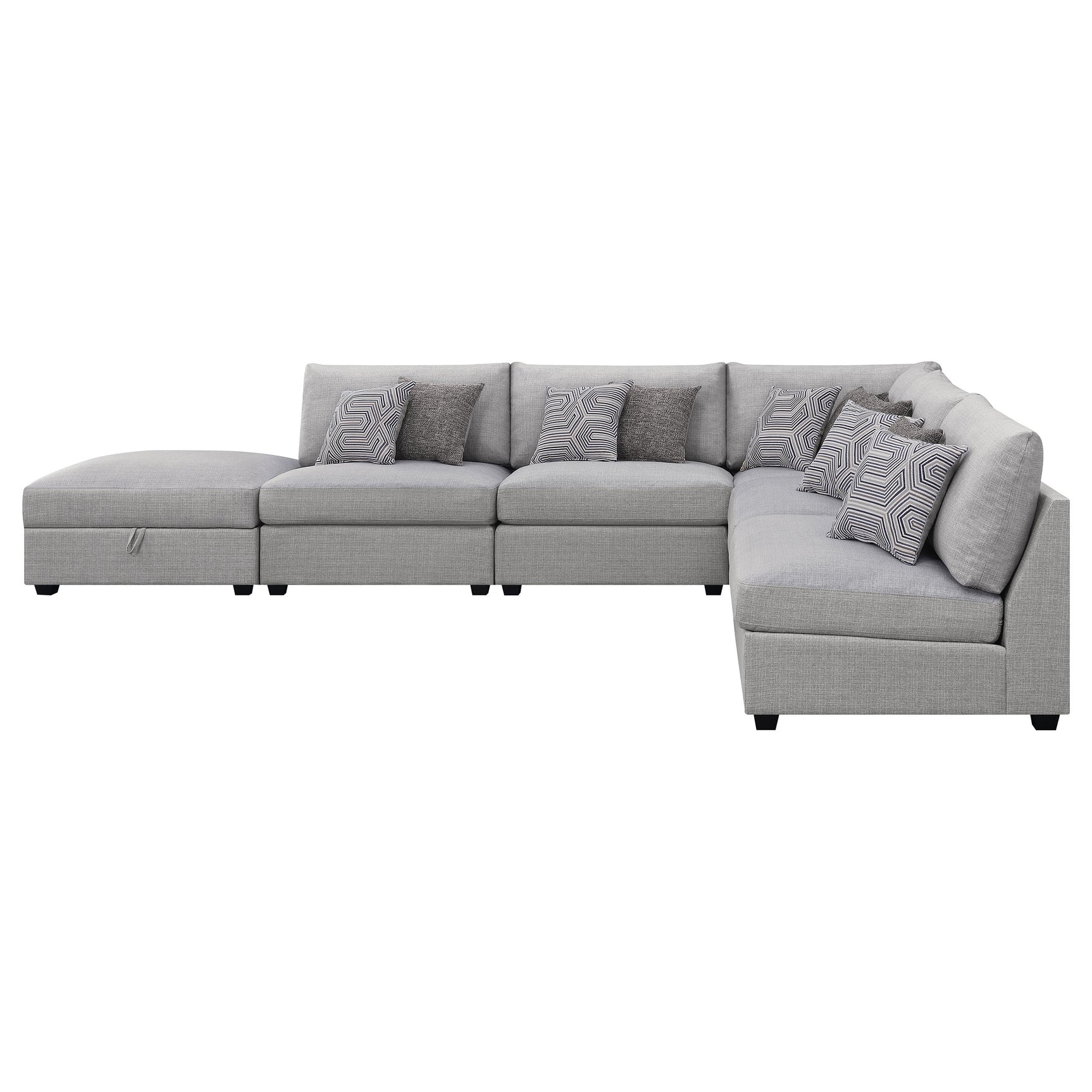 Cambria Grey 6-piece Modular Sectional Sofa - Ornate Home