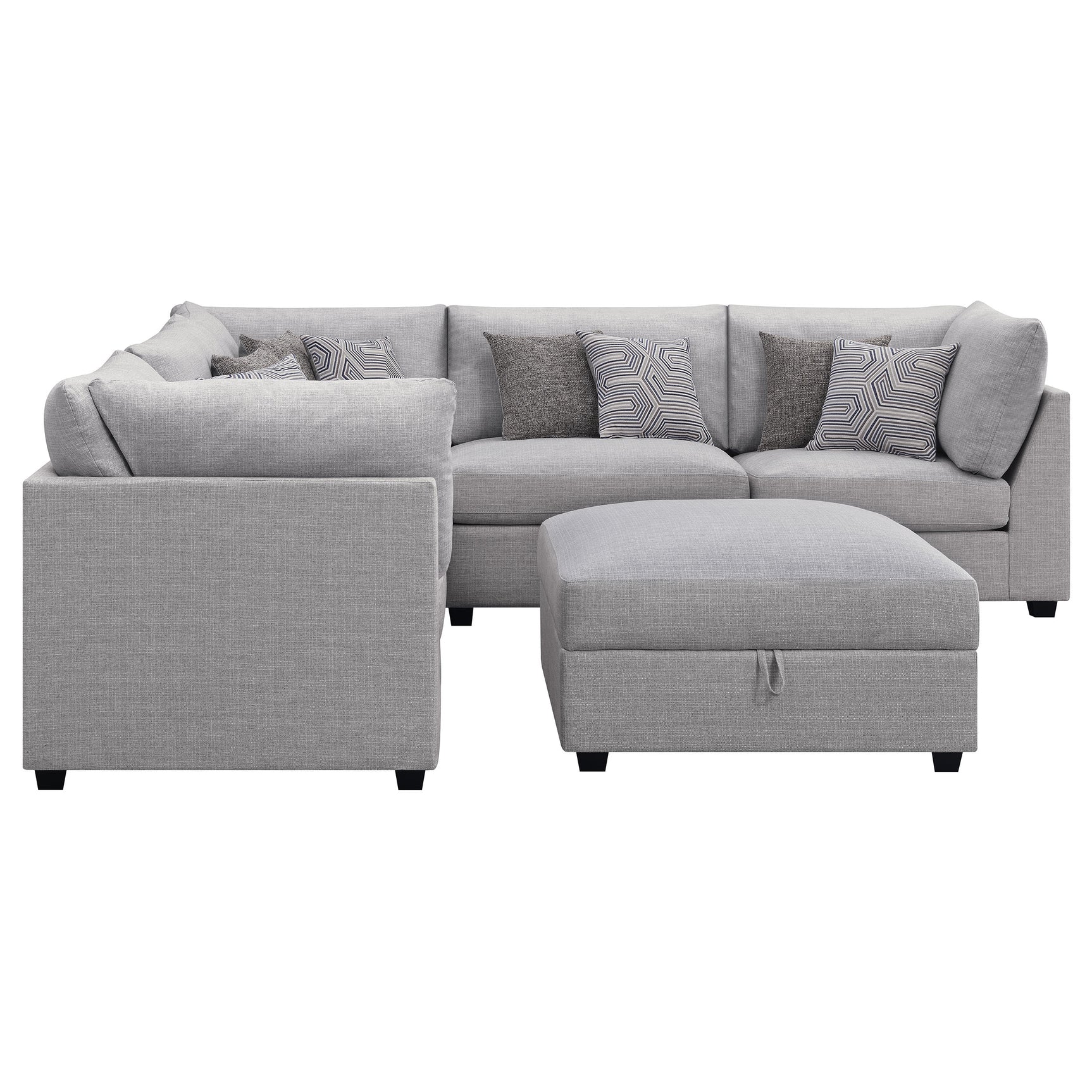 Cambria Grey 6-piece Modular Sectional Sofa - Ornate Home