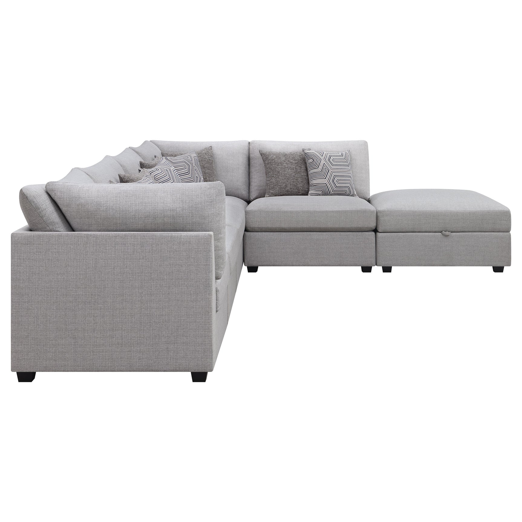 Cambria Grey 6-piece Modular Sectional Sofa - Ornate Home