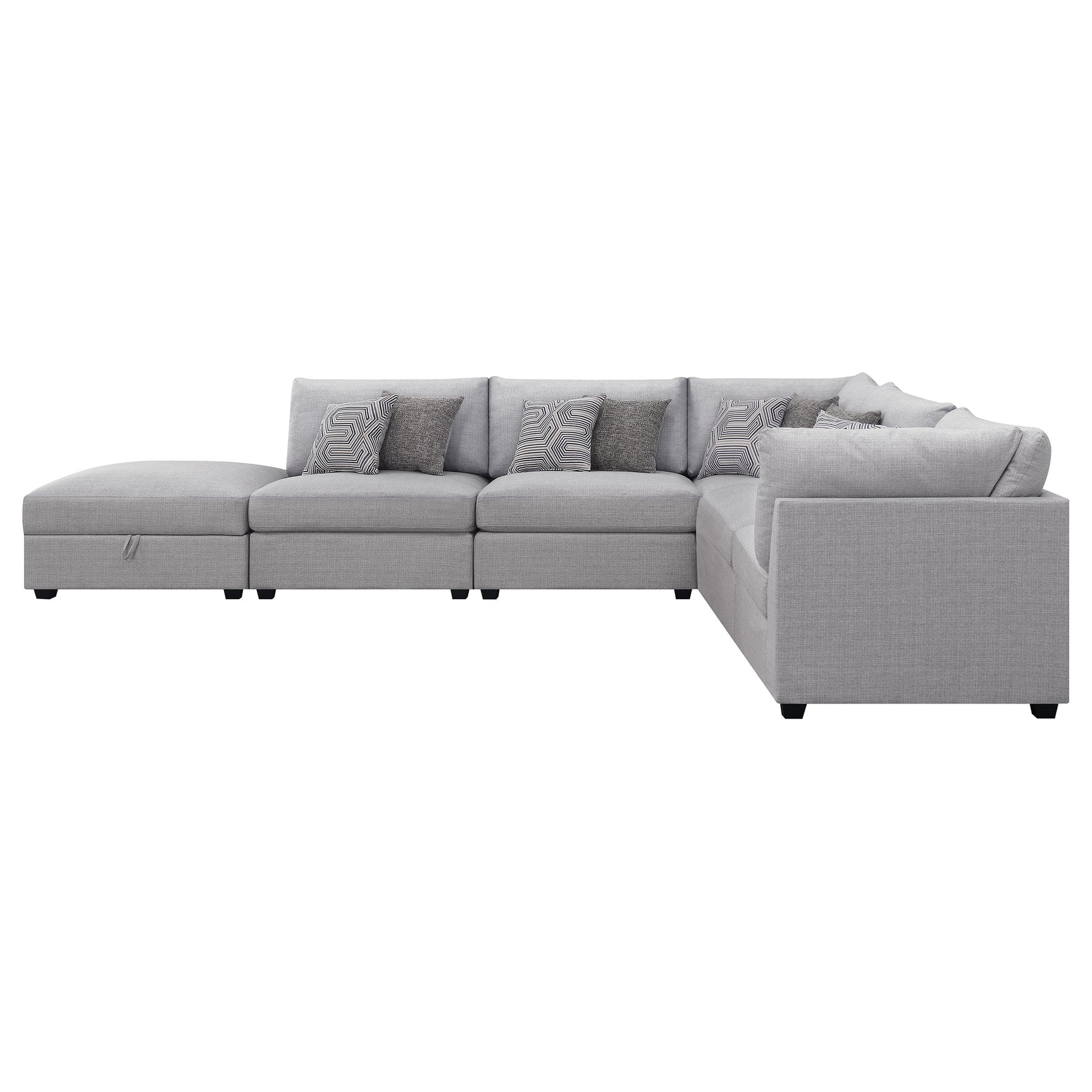 Cambria Grey 6-piece Modular Sectional Sofa - Ornate Home