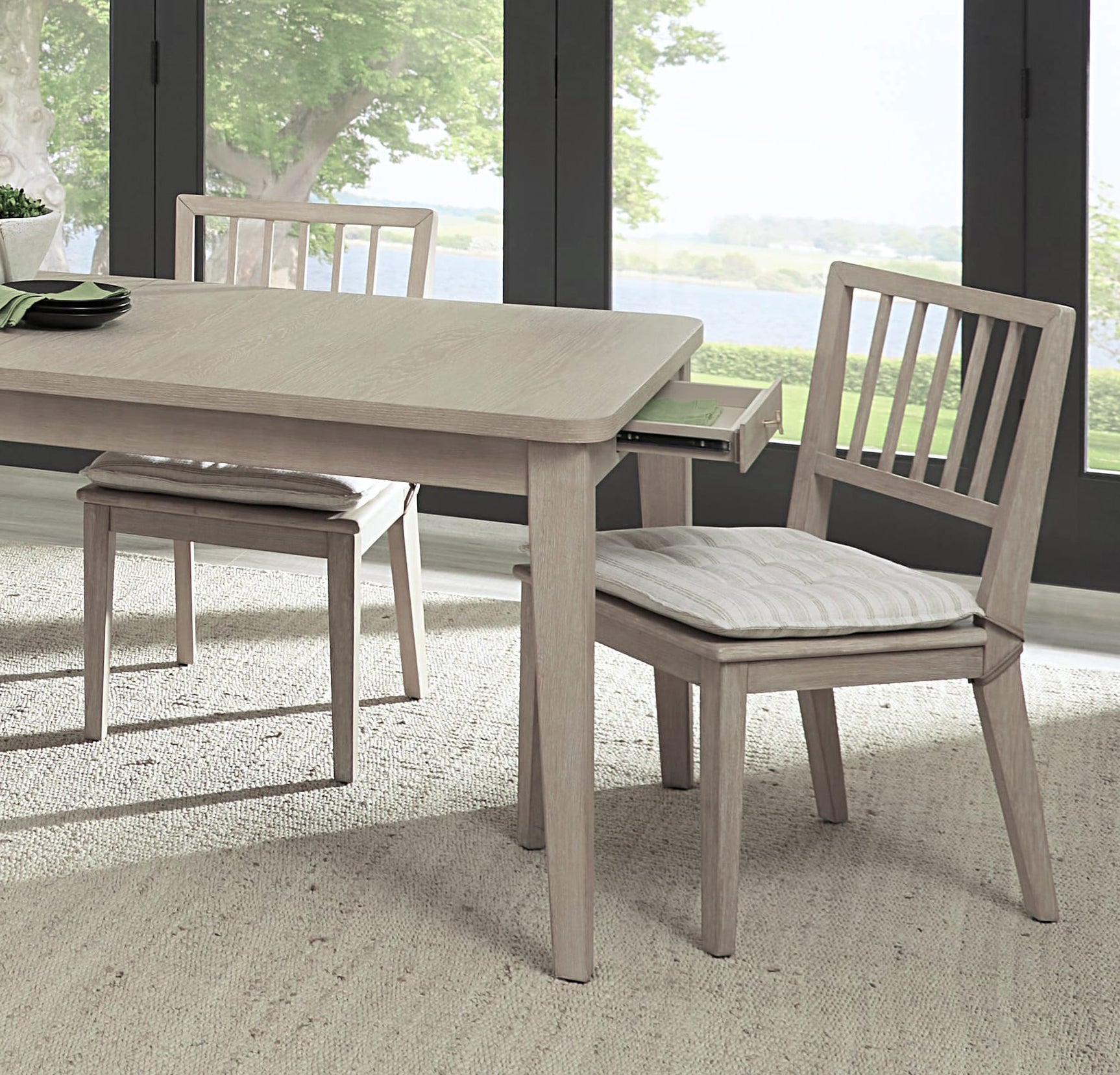 Camden Chai/Oat Wood Dining Chair with Detachable Cushion - Ornate Home