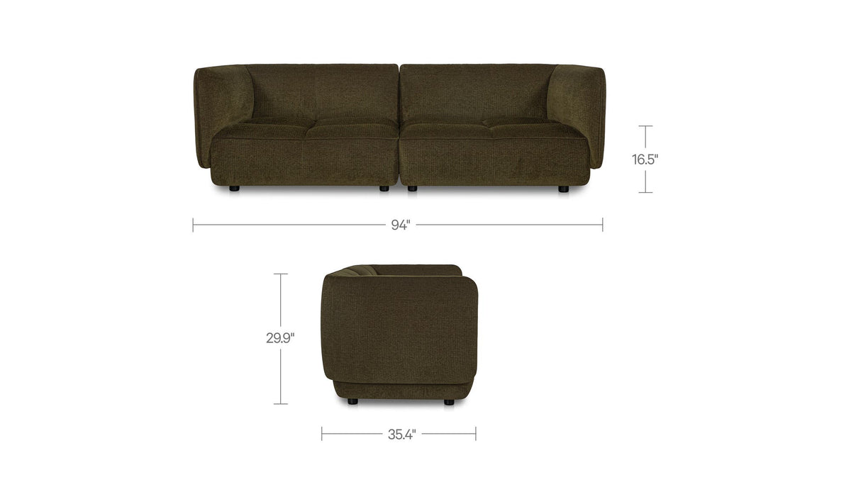 Camden Dark Green Sofa - Ornate Home