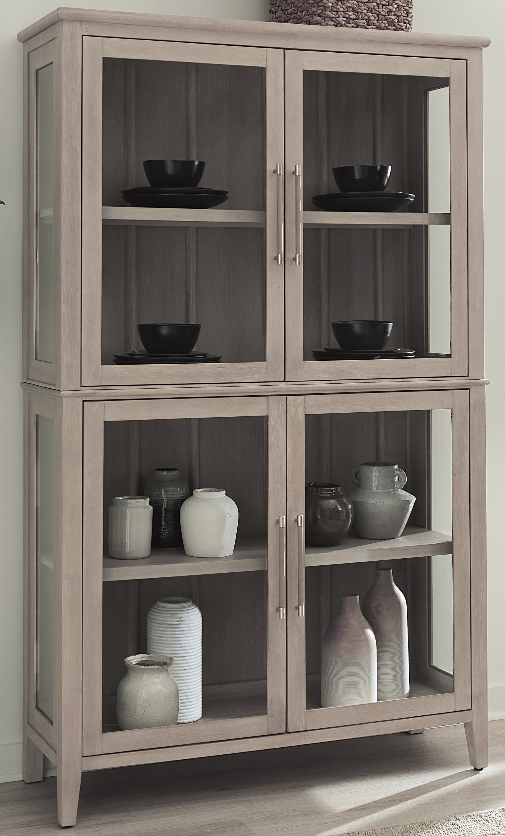 Camden Four Door Shiplap Curio in Chai - Ornate Home