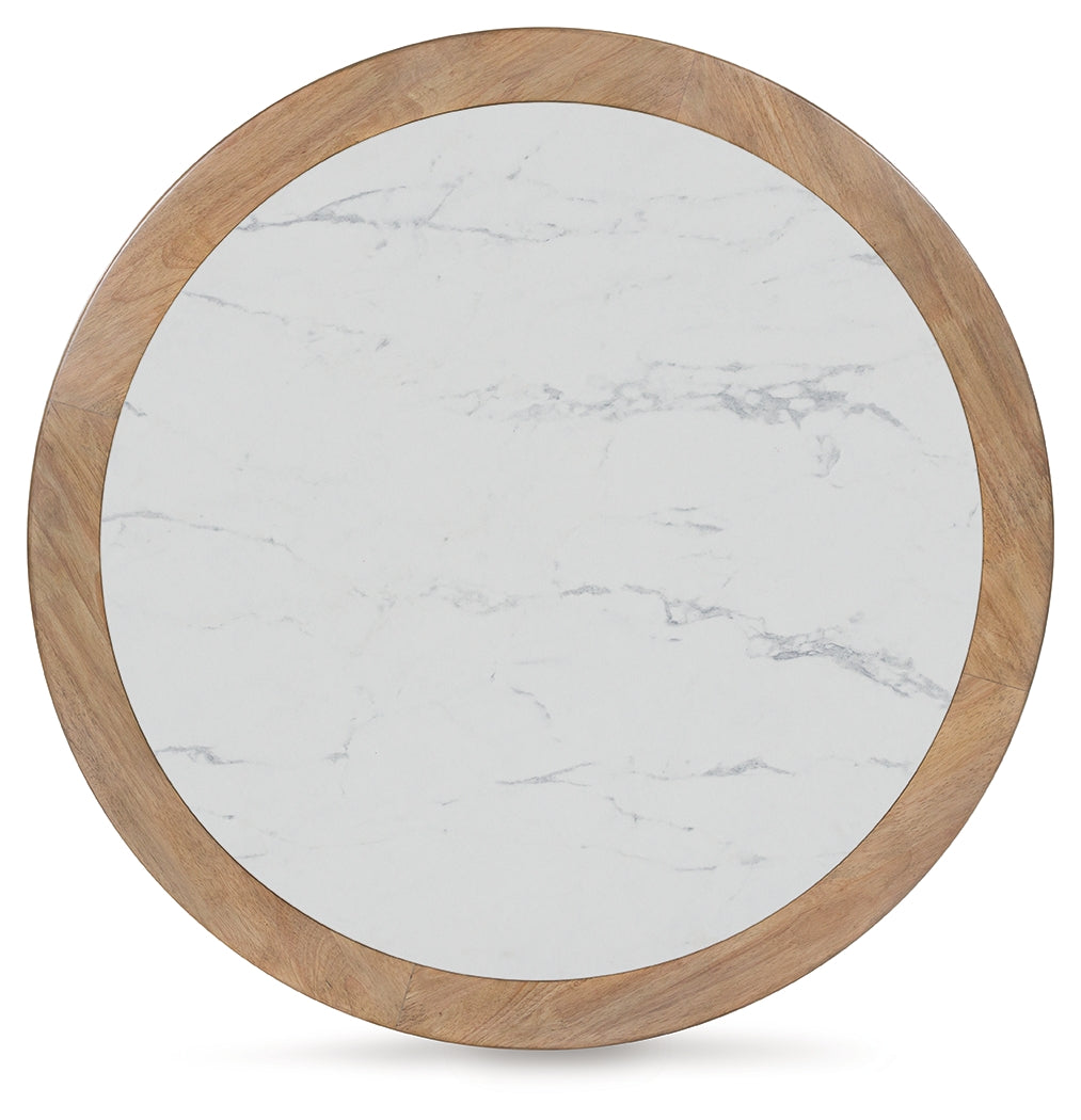 Camdill Light Brown/White Coffee Table - Ornate Home