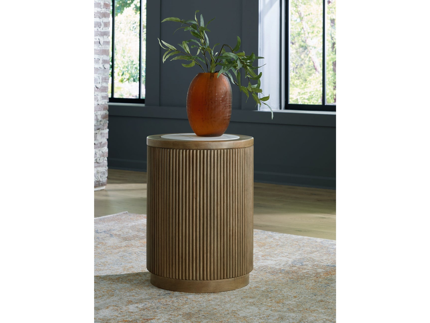 Camdill Light Brown/White End Table - Ornate Home