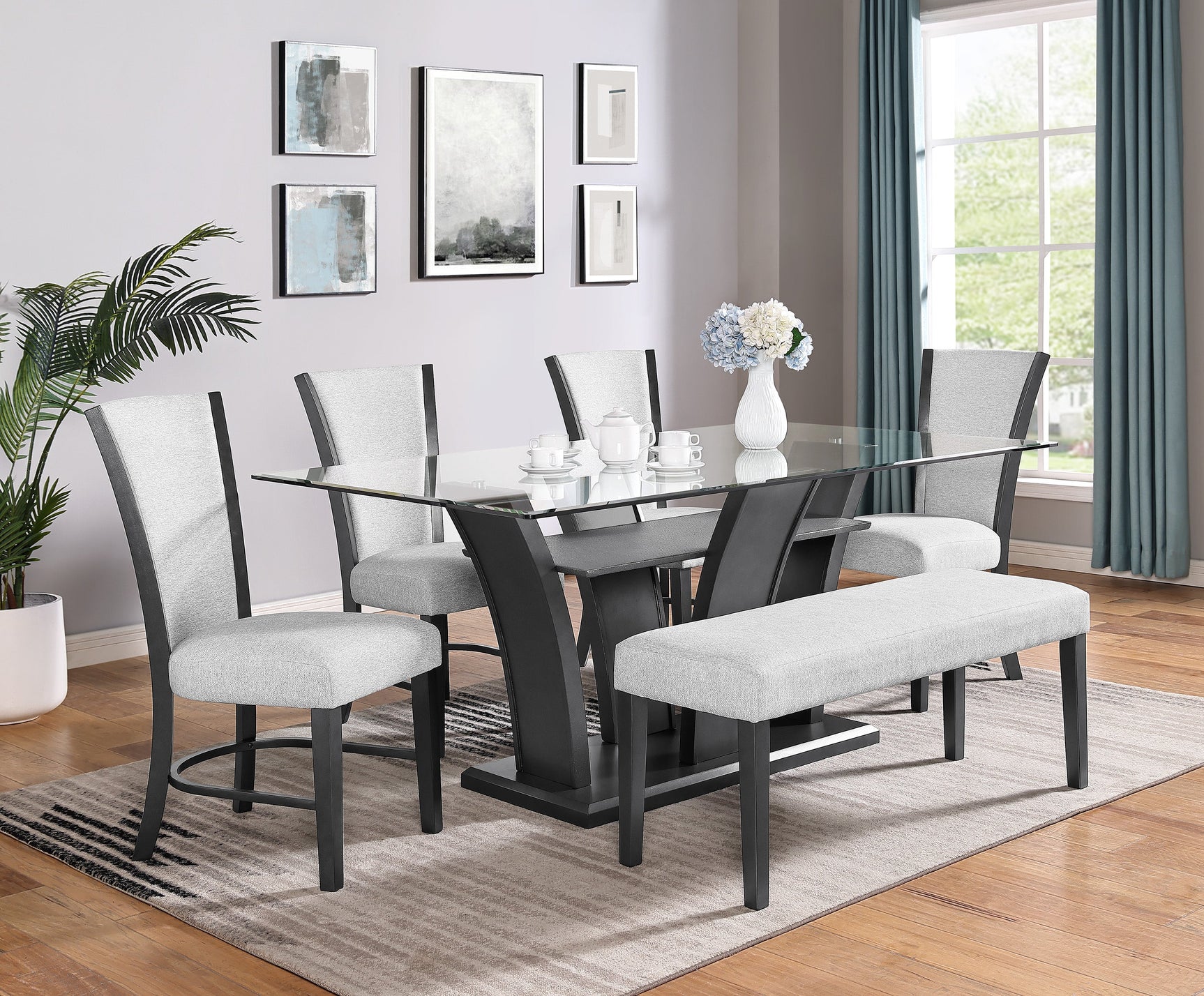 Camelia Dove Gray Dining Chair (Set of 2) - Ornate Home