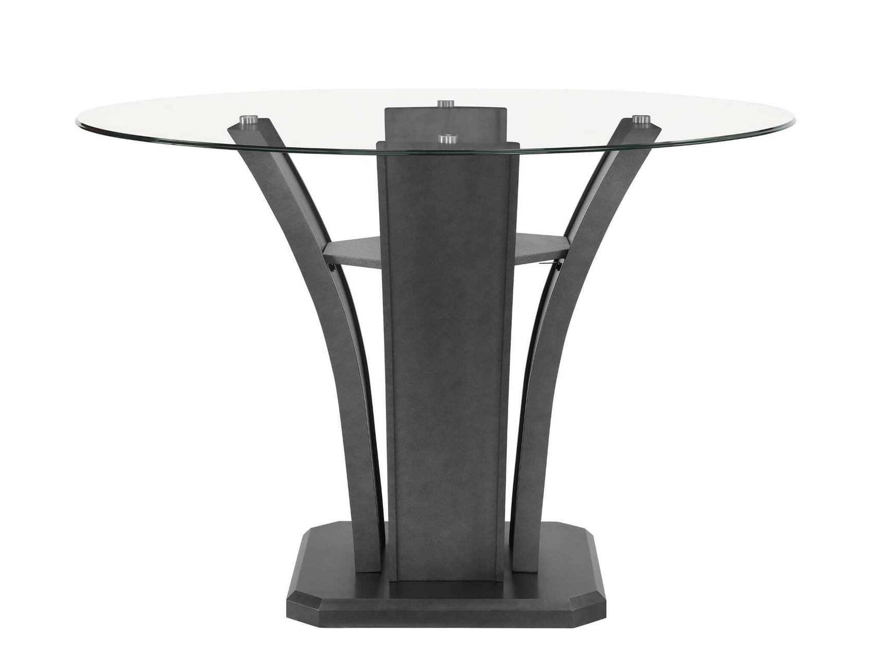 Camelia Gray & Glass Counter Height Round Dining Table - Ornate Home