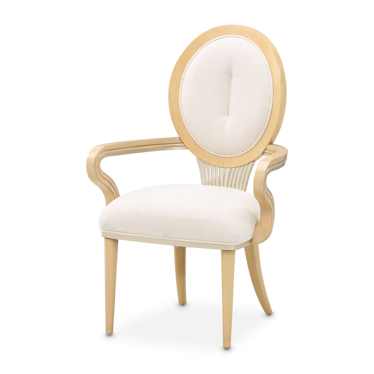 Camellia Field Caramel/Cornsilk Dining Arm Chair (Set of 2)
