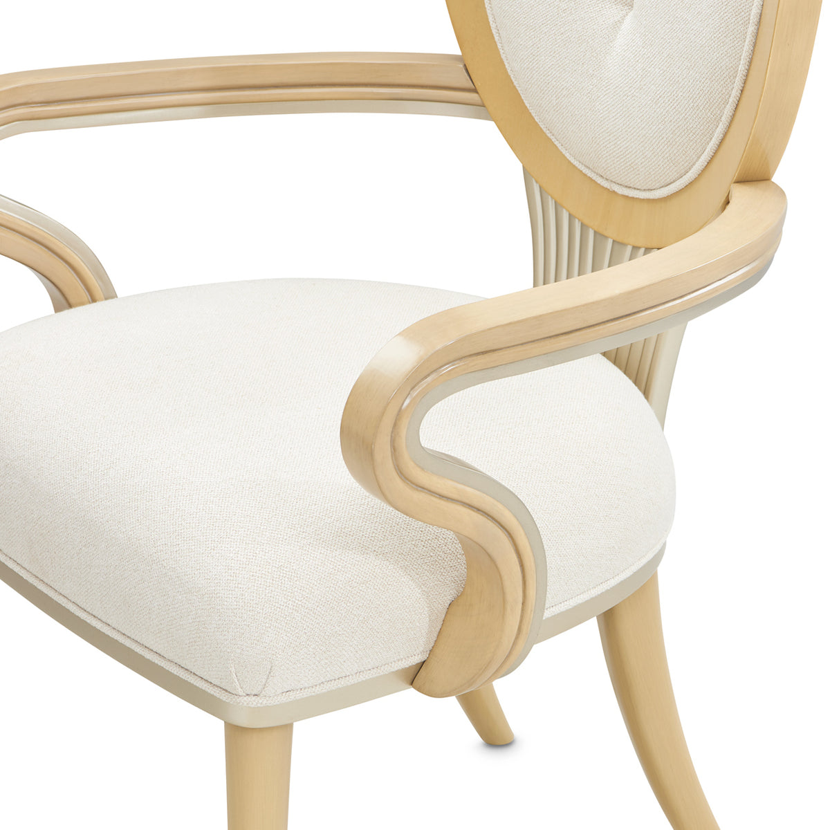 Camellia Field Caramel/Cornsilk Dining Arm Chair (Set of 2)