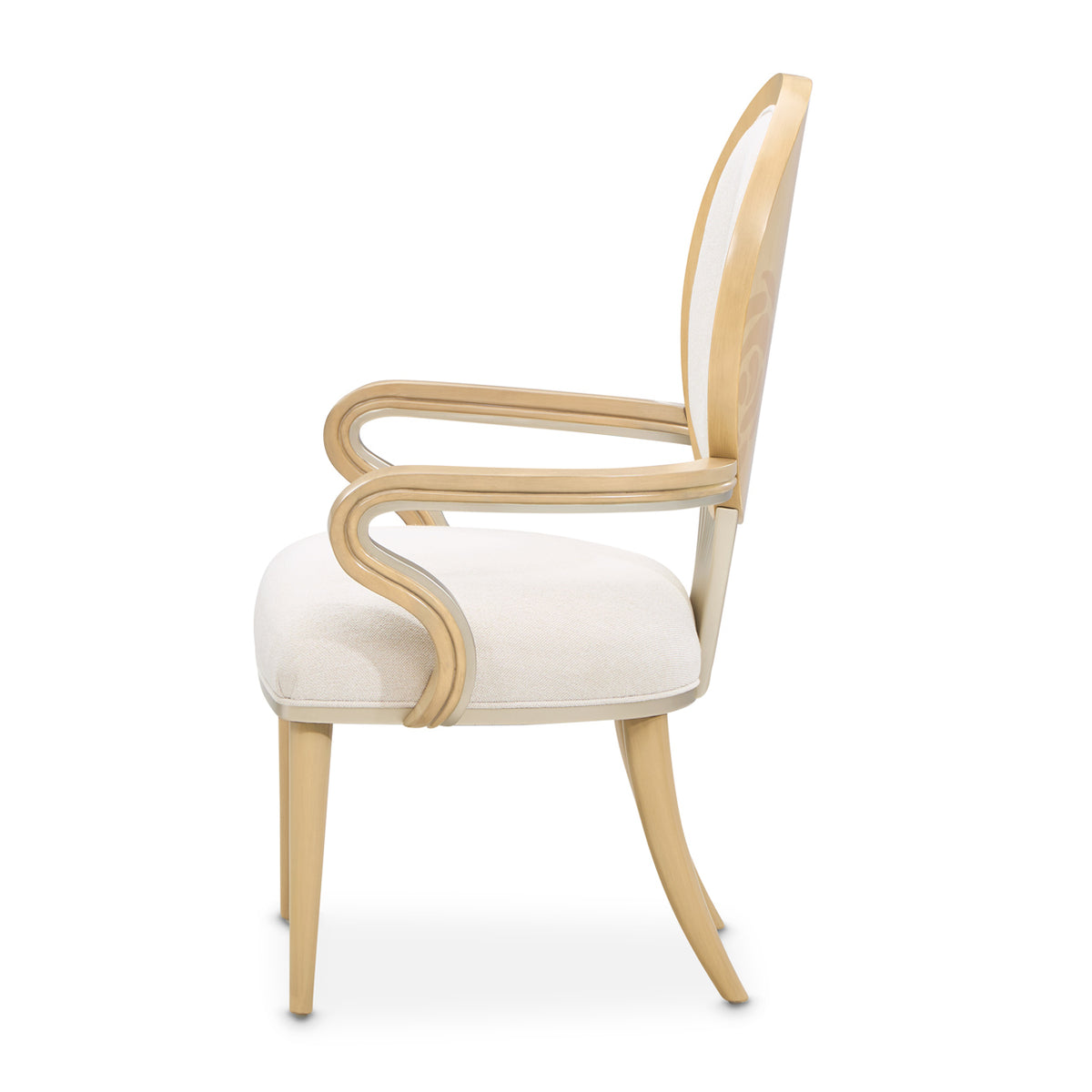 Camellia Field Caramel/Cornsilk Dining Arm Chair (Set of 2)