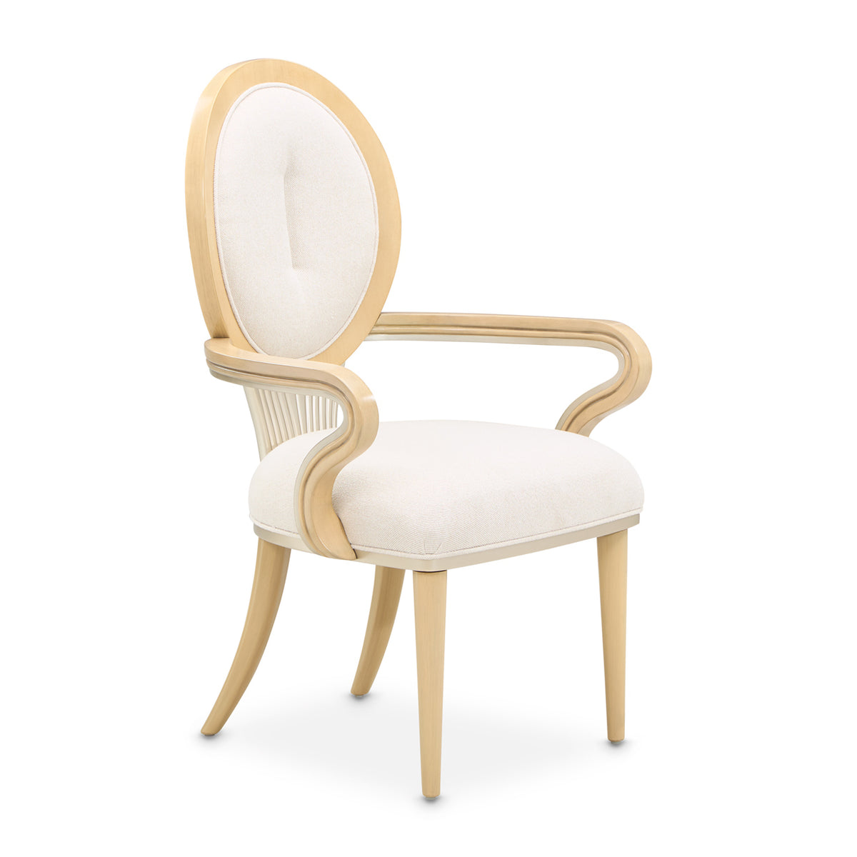 Camellia Field Caramel/Cornsilk Dining Arm Chair (Set of 2)