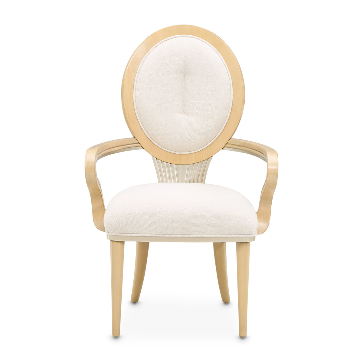 Camellia Field Caramel/Cornsilk Dining Arm Chair (Set of 2)