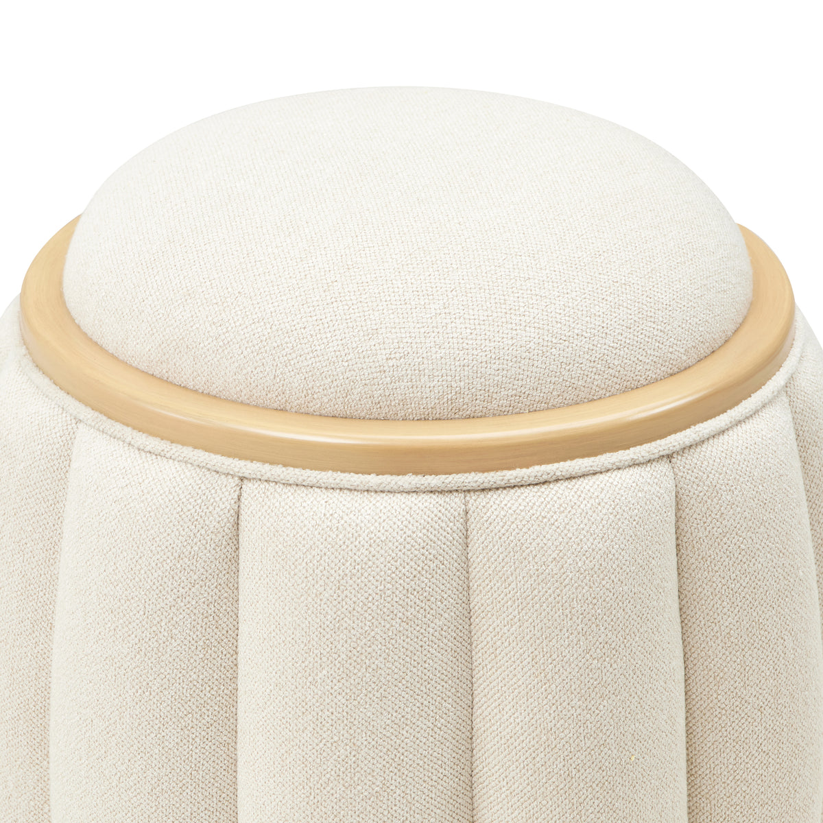 Camellia Field Caramel/Cornsilk Round Bench