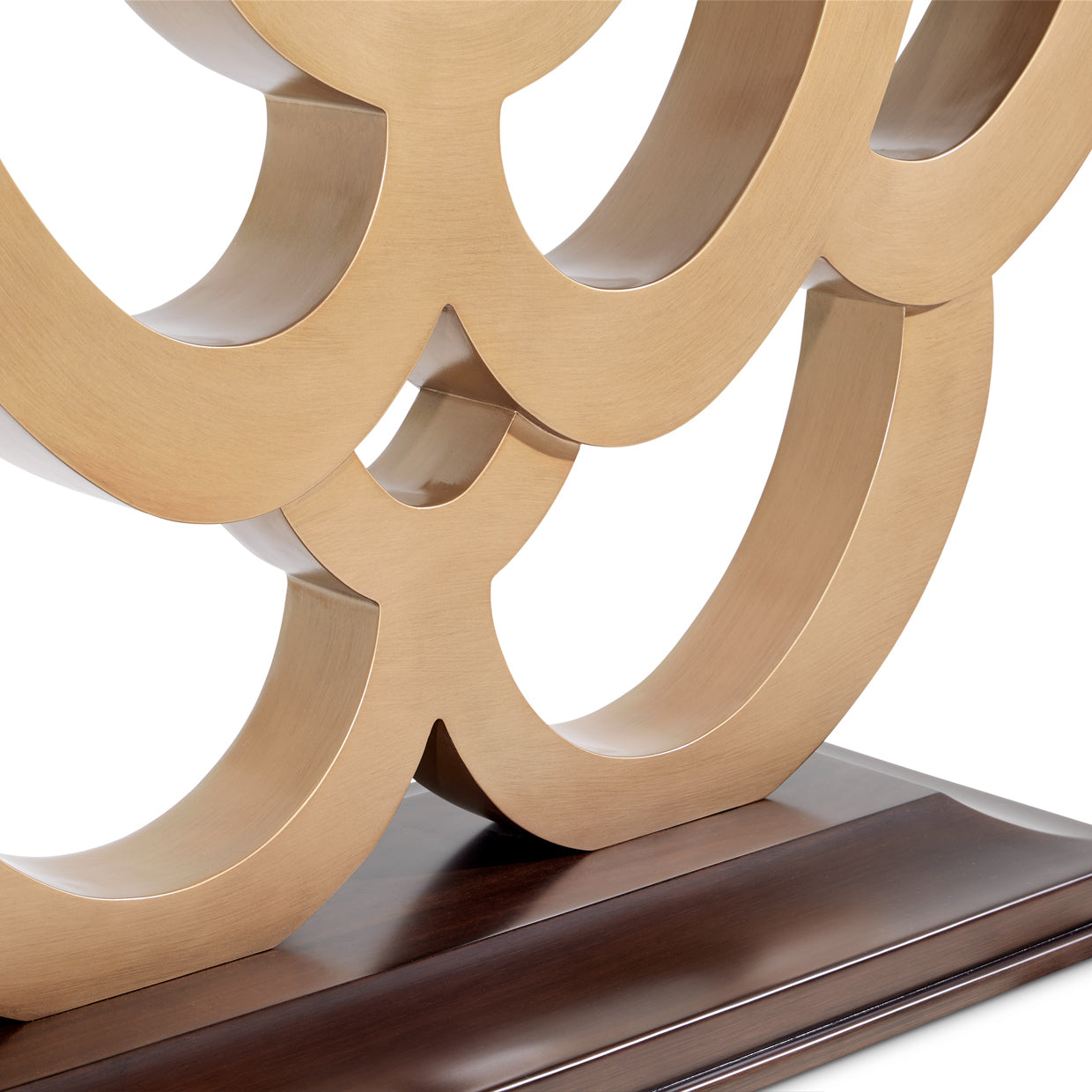 Camellia Field Warm Pecan Console Table with Mirror - Ornate Home