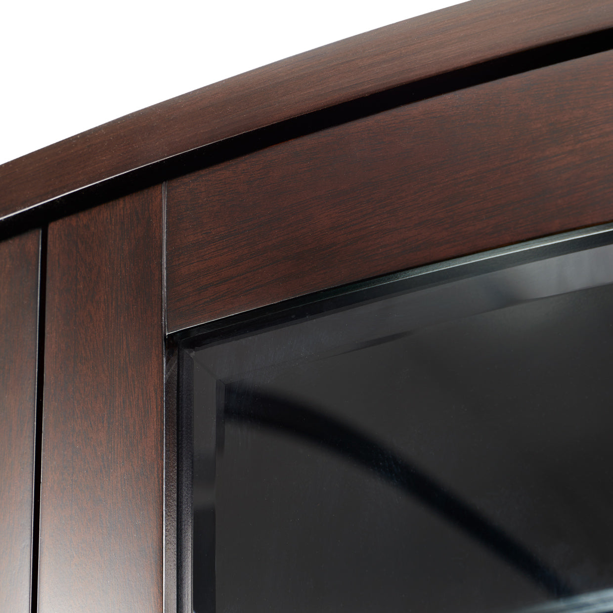 Camellia Field Warm Pecan Display Cabinet - Ornate Home