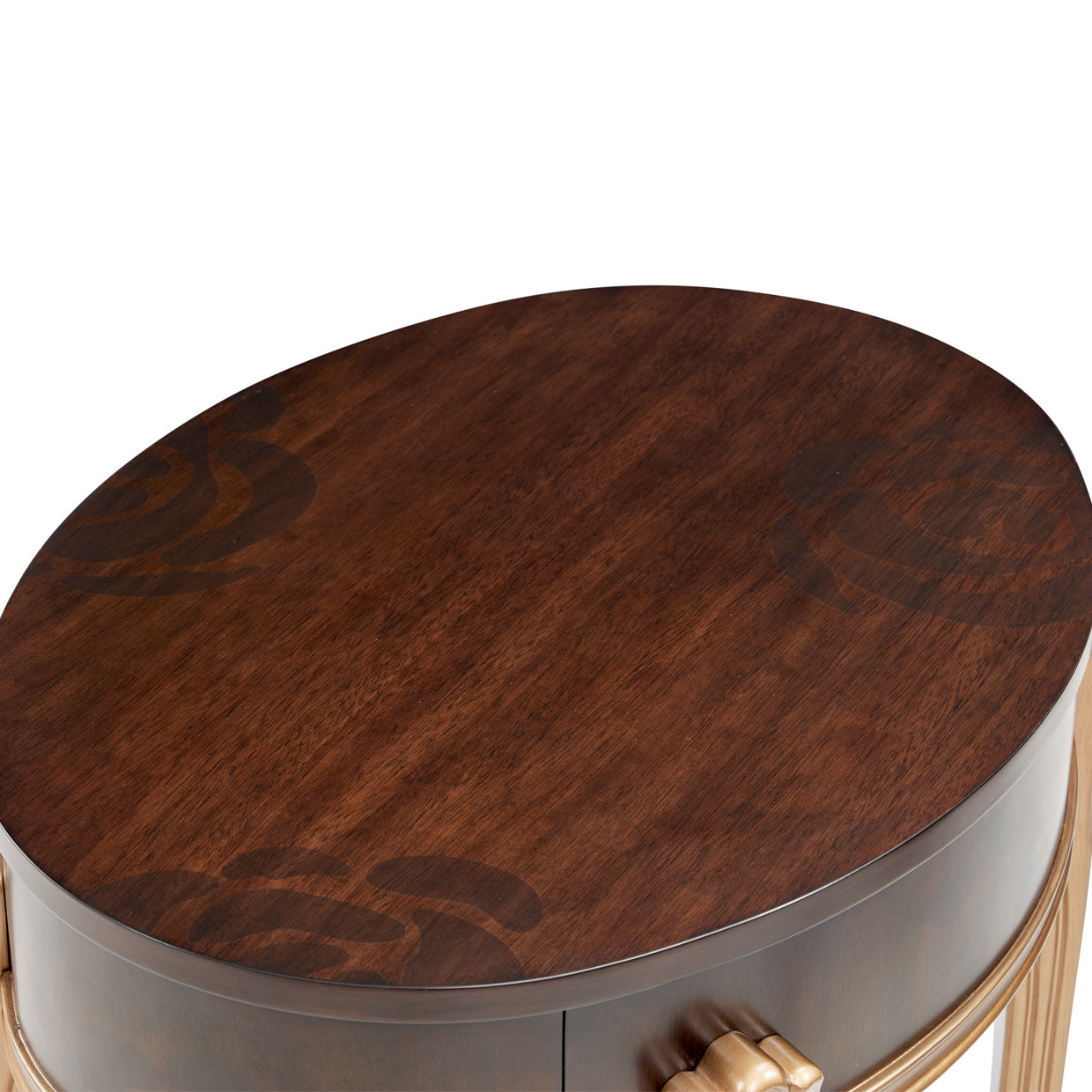 Camellia Field Warm Pecan End Table with Drawer - Ornate Home