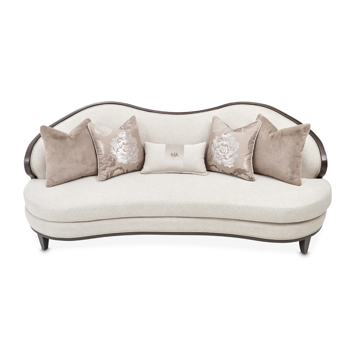 Camellia Field Warm Pecan/Linen Chenille Sofa - Ornate Home
