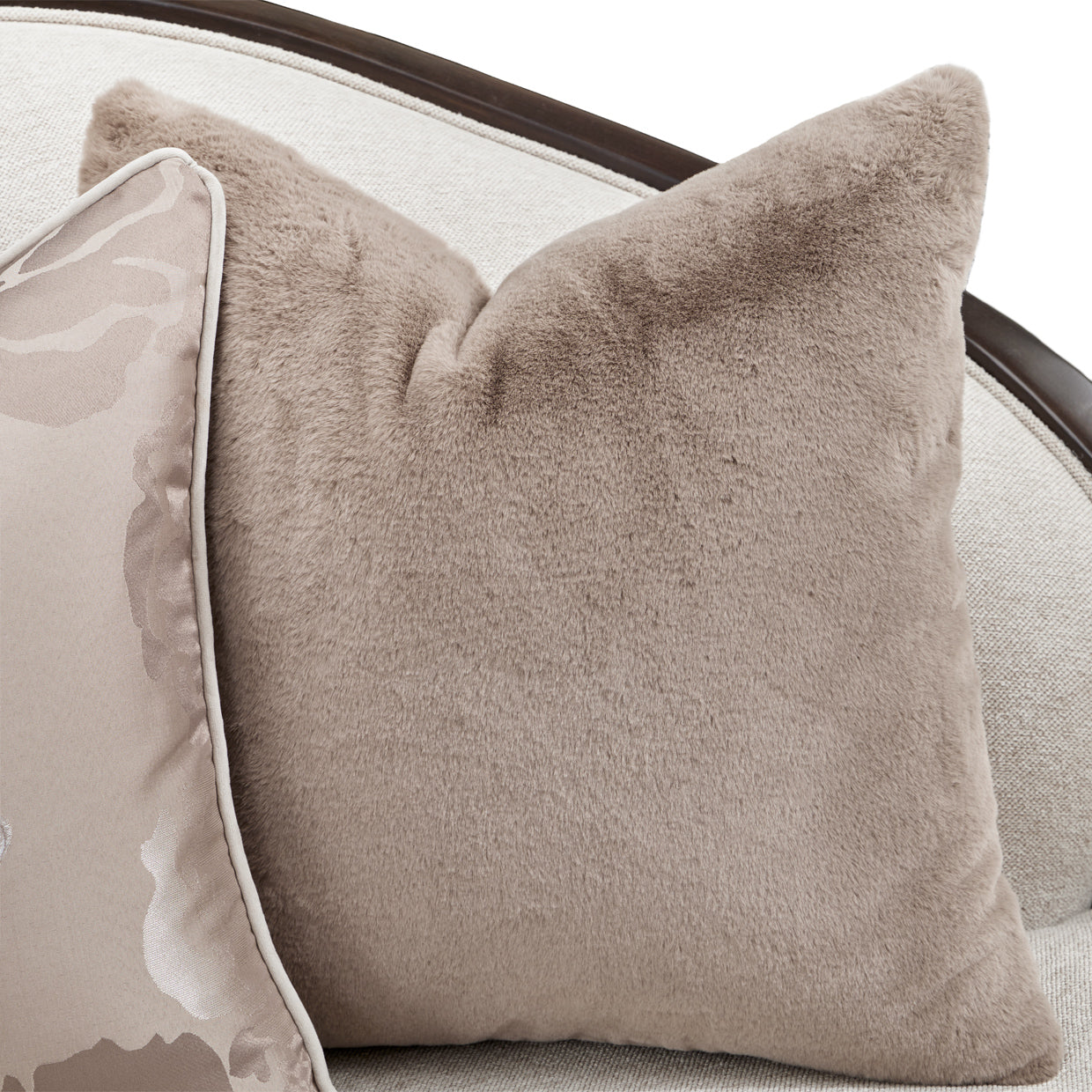 Camellia Field Warm Pecan/Linen Chenille Sofa - Ornate Home