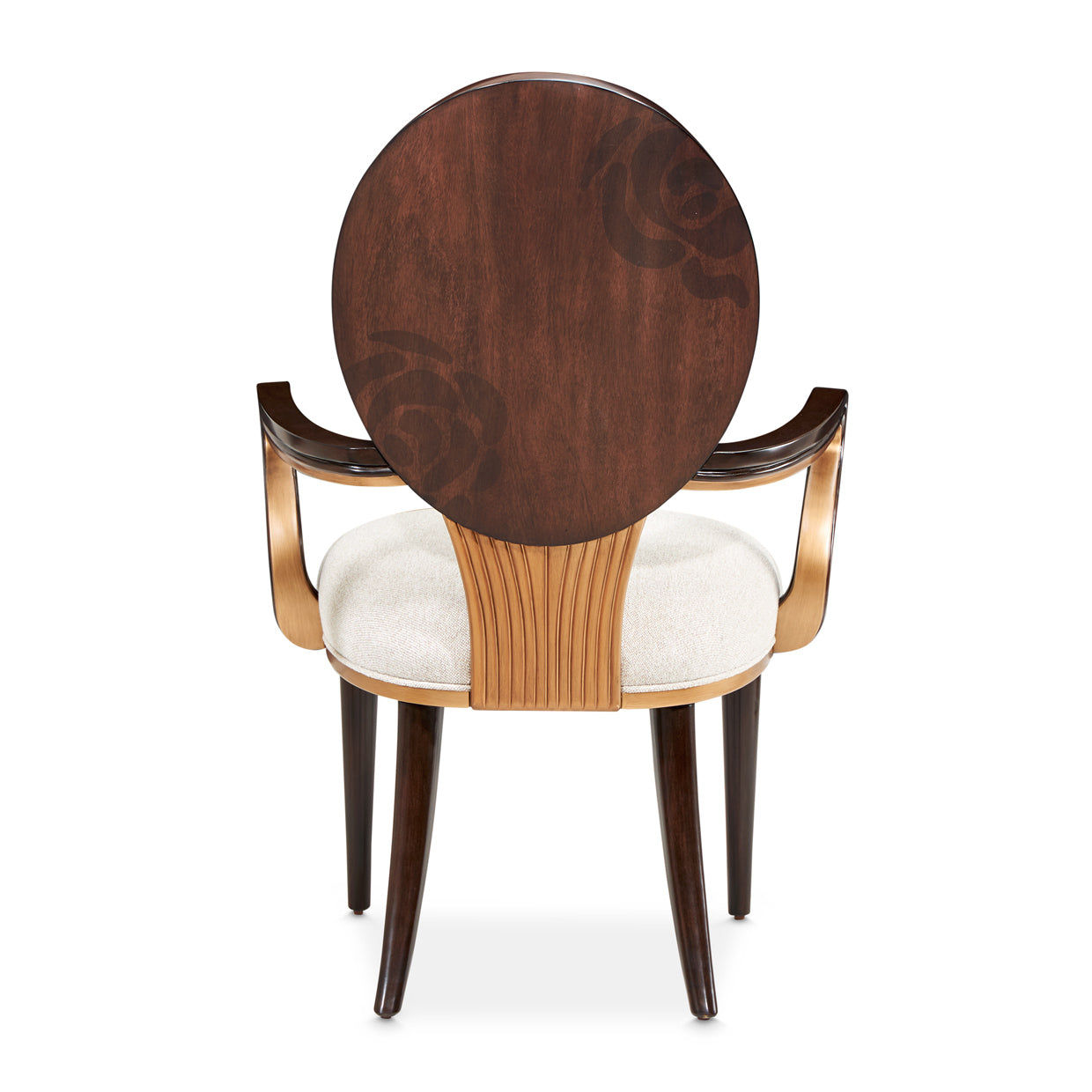 Camellia Field Warm Pecan/Linen Dining Arm Chair (Set of 2) - Ornate Home