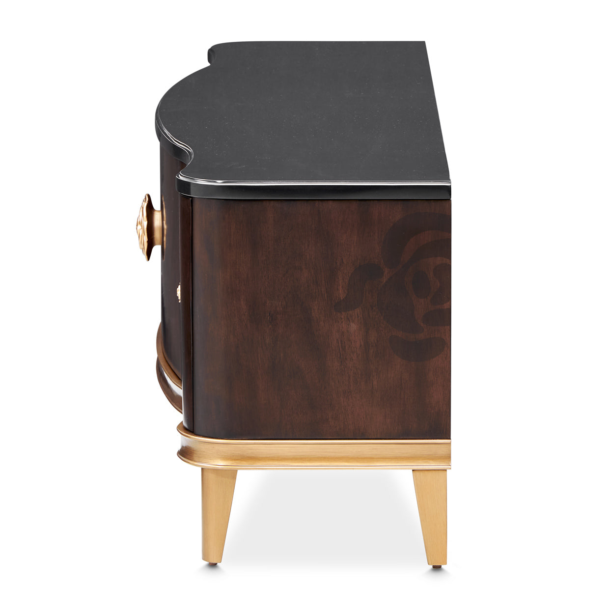 Camellia Field Warm Pecan Media Cabinet - Ornate Home